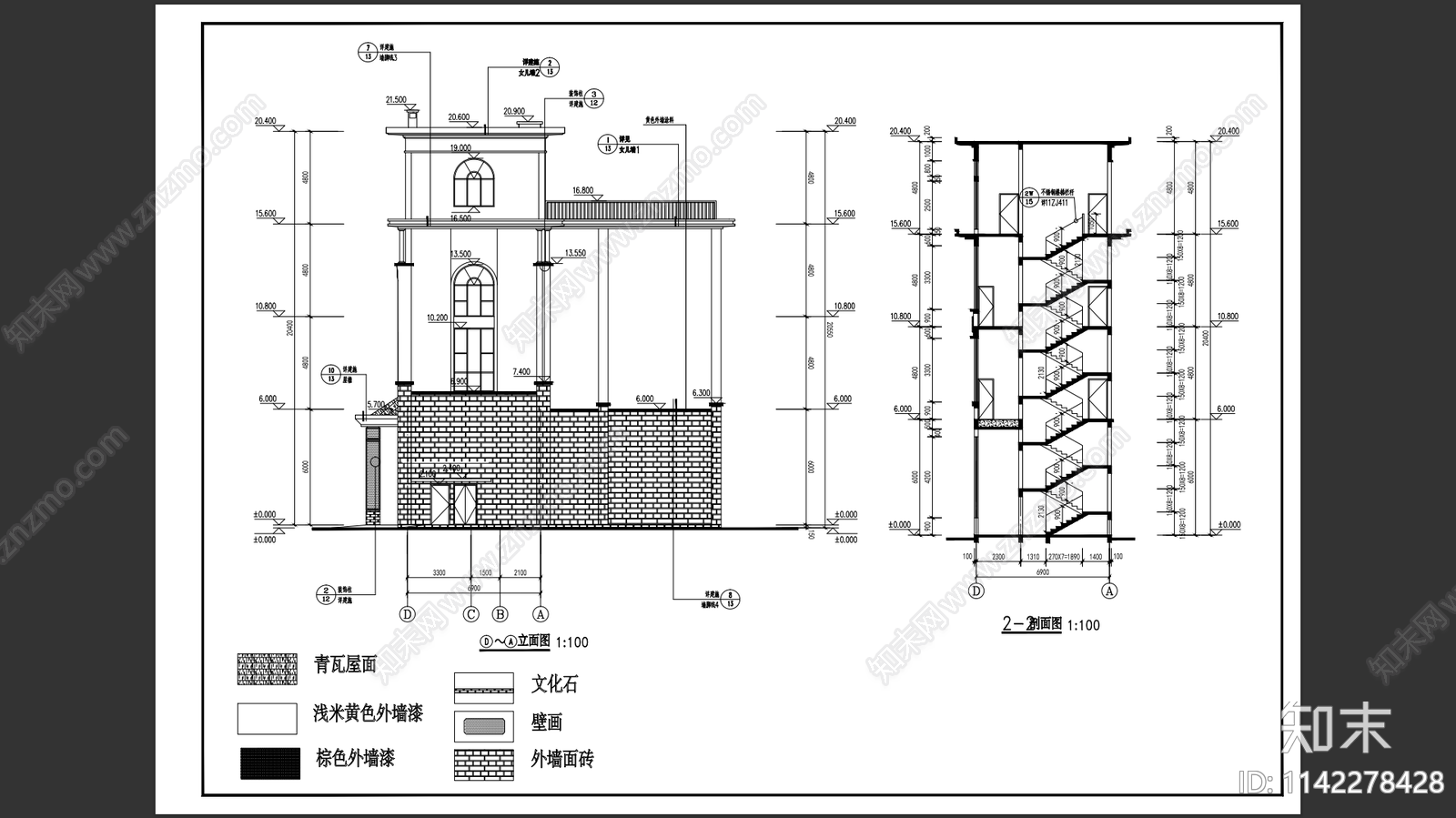 幼儿园建筑cad施工图下载【ID:1142278428】