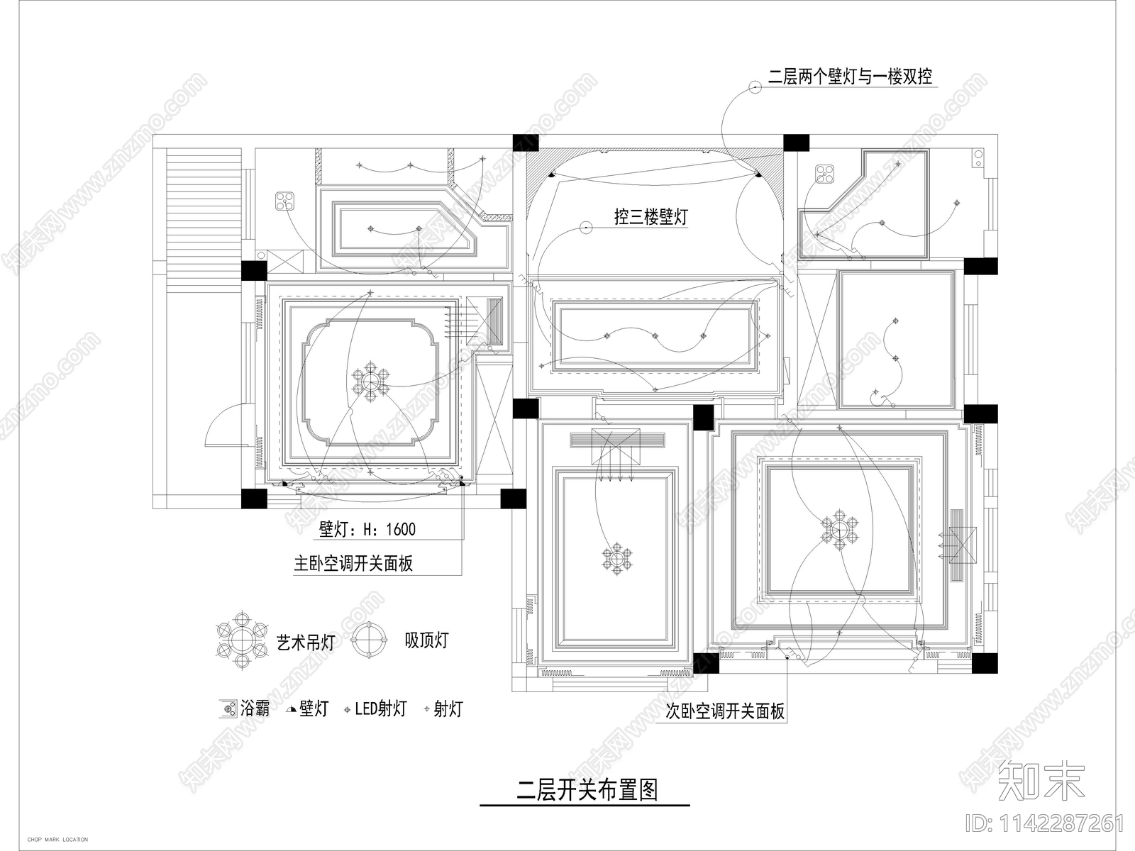 别墅室内装修cad施工图下载【ID:1142287261】