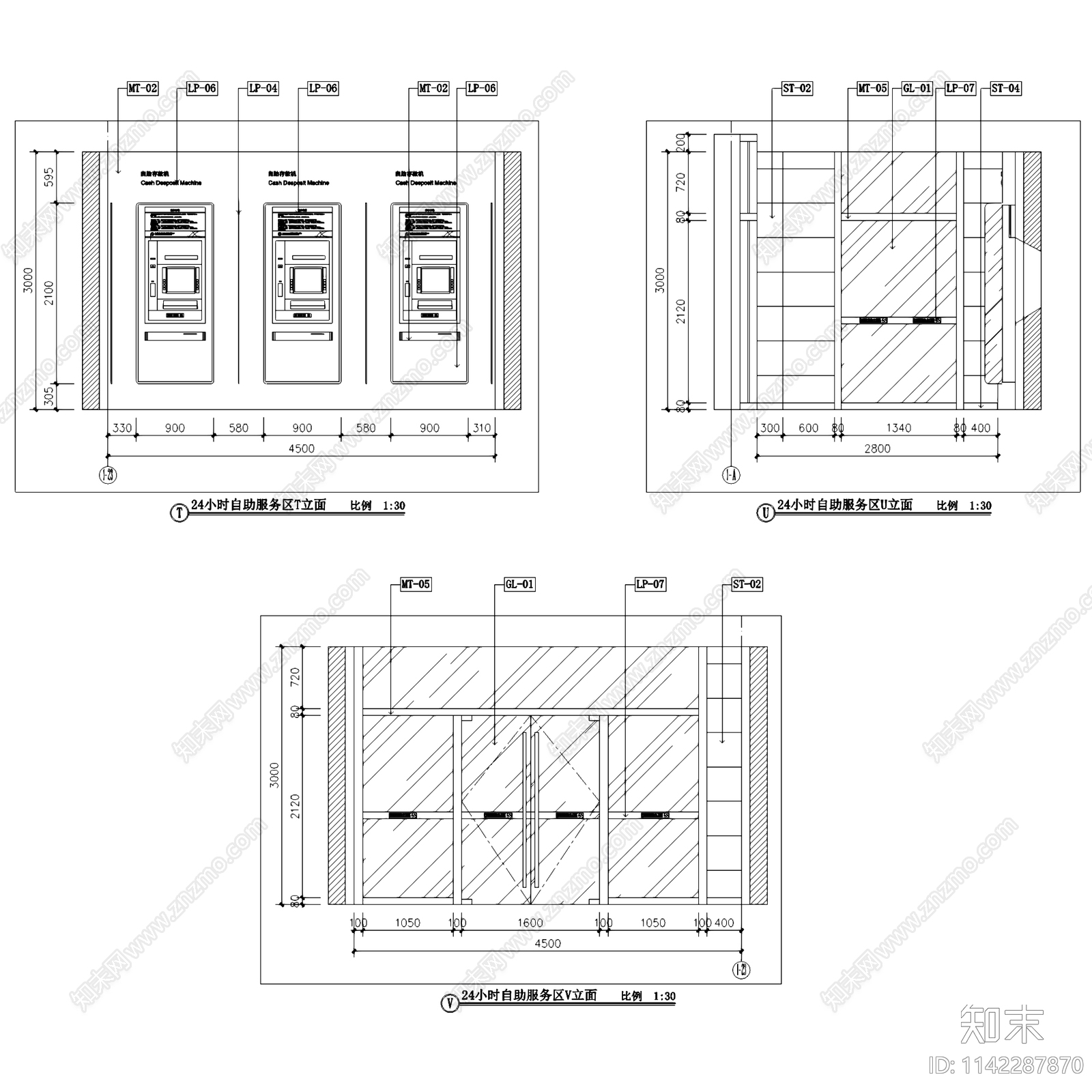 澄江中成村镇银行室内装饰cad施工图下载【ID:1142287870】