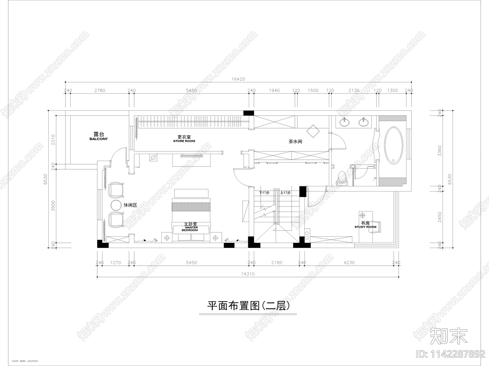 别墅室内装修cad施工图下载【ID:1142287892】