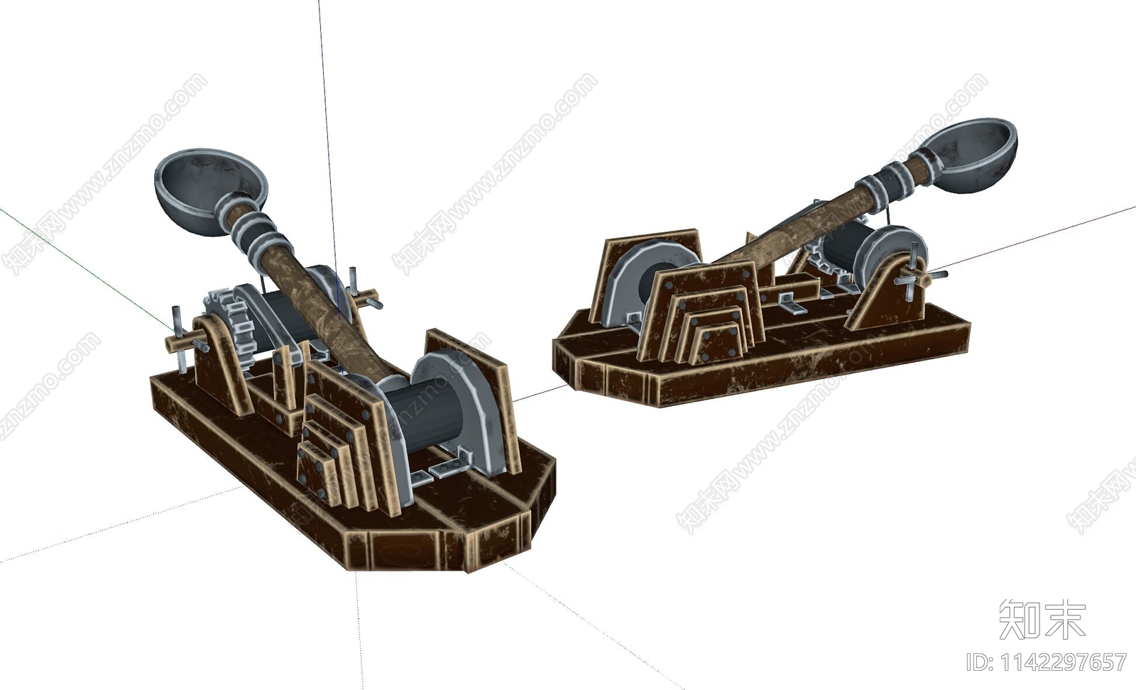古代攻城器械SU模型下载【ID:1142297657】