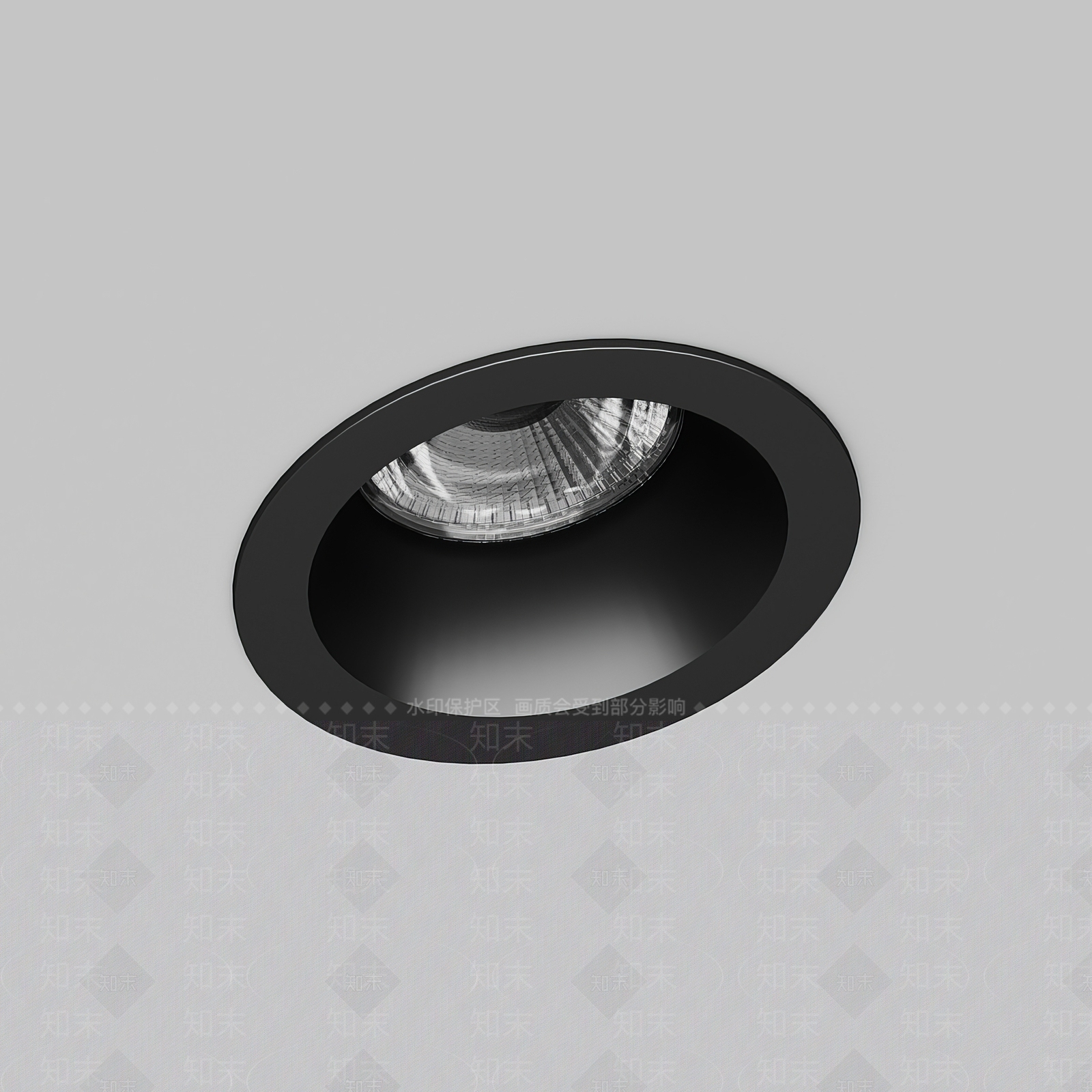 现代筒灯3D模型下载【ID:1142303140】