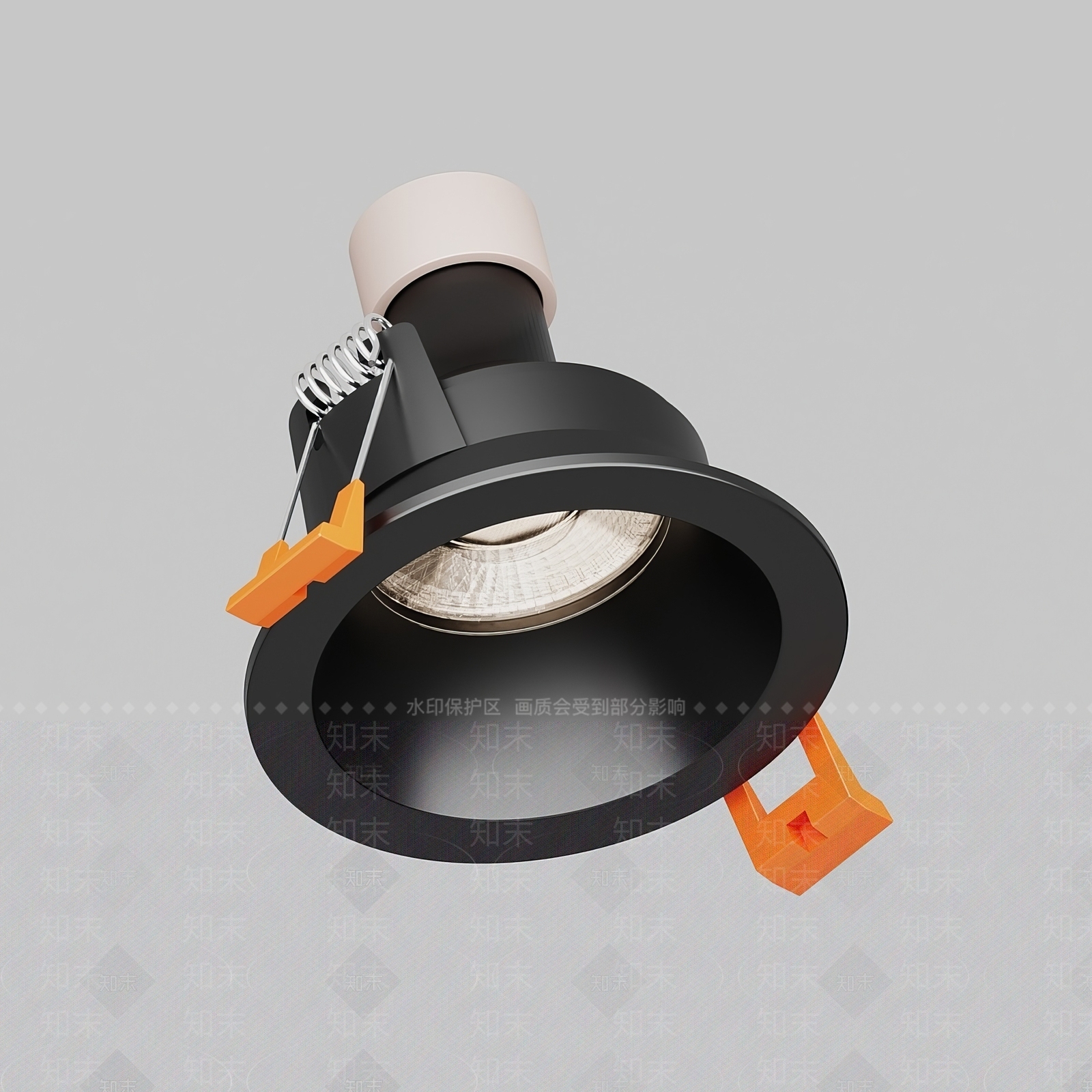 现代筒灯3D模型下载【ID:1142303228】
