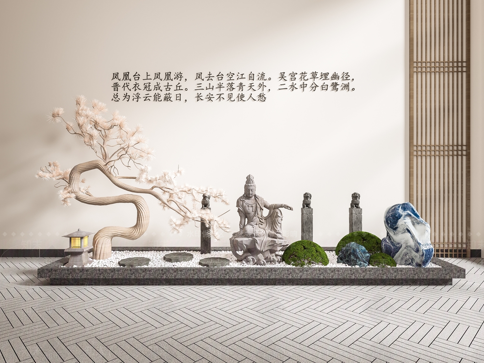 禅意小景3D模型下载【ID:1142313062】