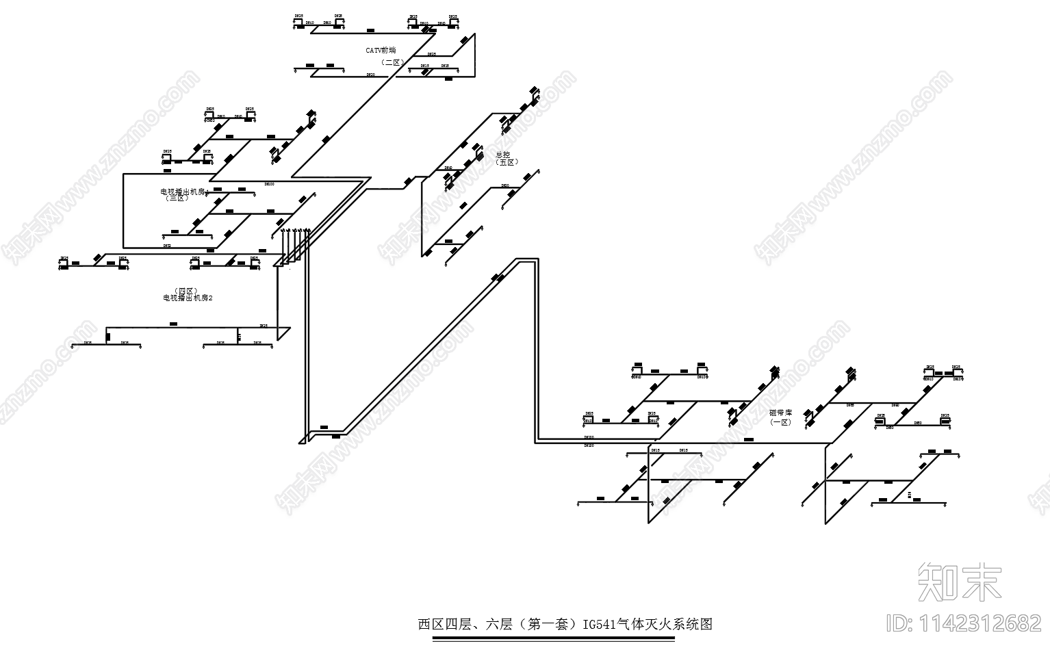 气体灭火系统cad施工图下载【ID:1142312682】