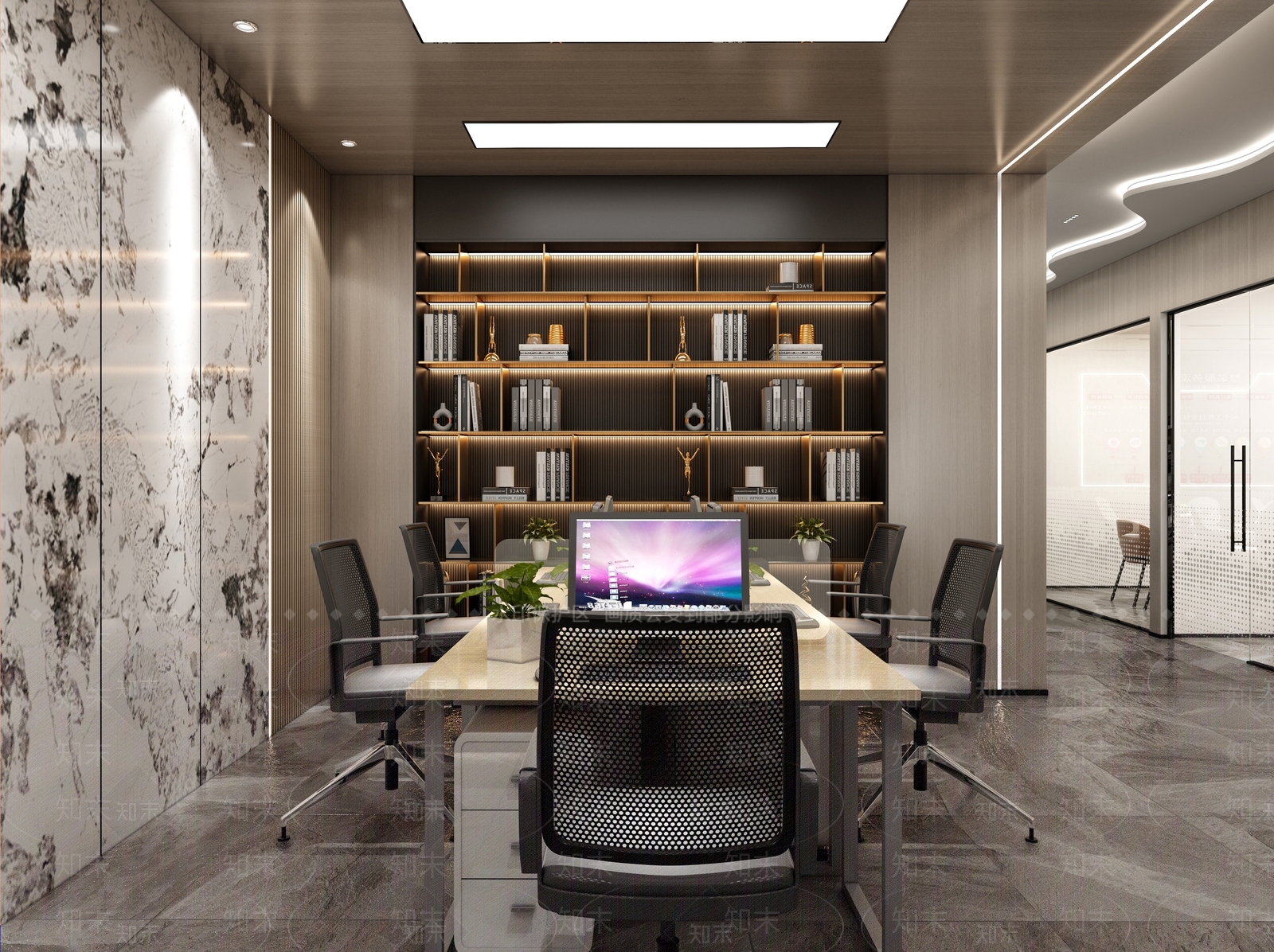 家具展厅开放办公区办公室3D模型下载【ID:1142314160】