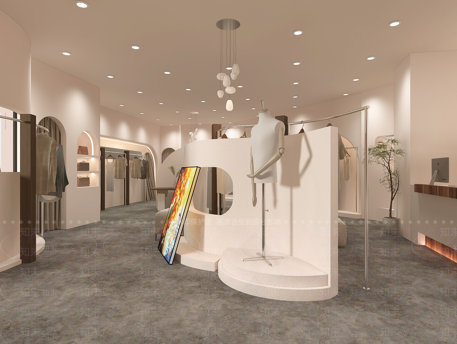 侘寂服装店3D模型下载【ID:1142314874】