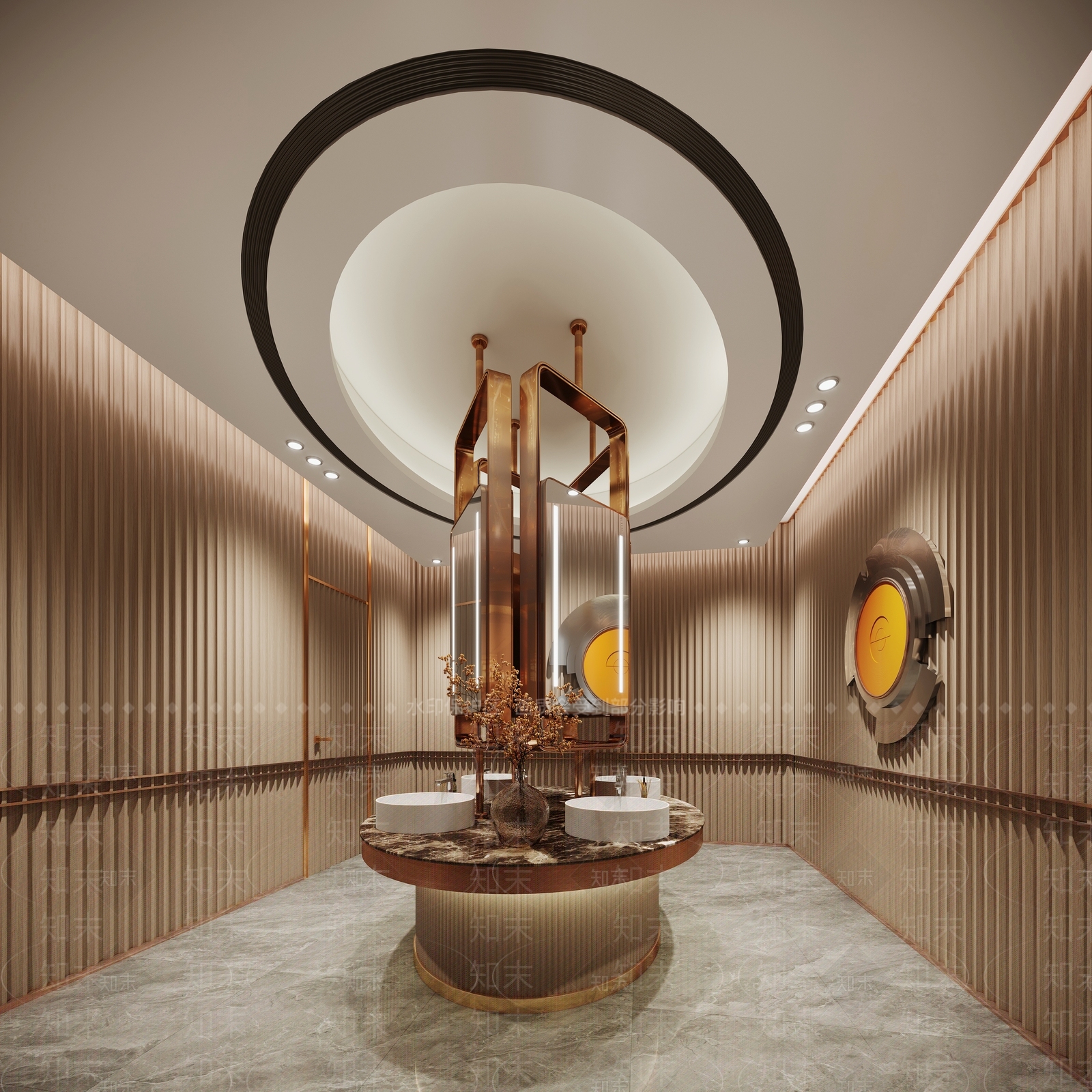 现代公共洗手台3D模型下载【ID:1142317510】