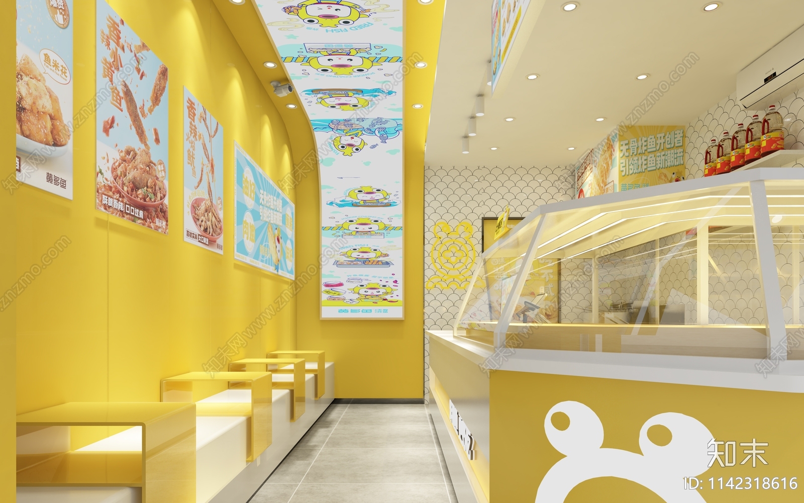快餐店cad施工图下载【ID:1142318616】