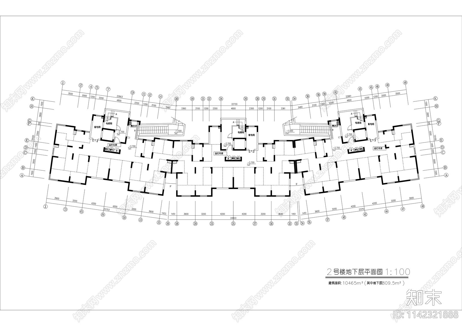 小高层住宅楼全套建筑cad施工图下载【ID:1142321888】