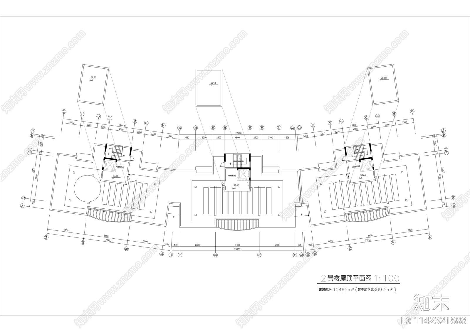 小高层住宅楼全套建筑cad施工图下载【ID:1142321888】