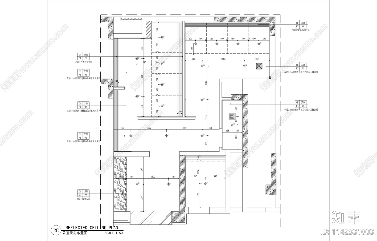 公共卫生间cad施工图下载【ID:1142331003】