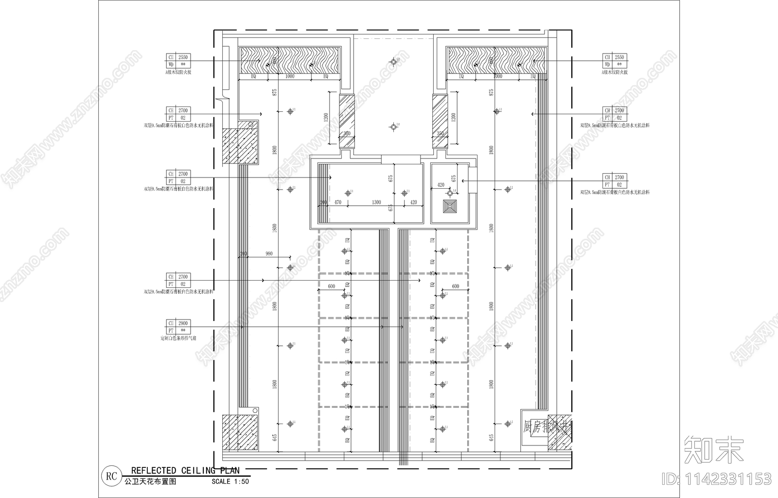 公共卫生间施工图下载【ID:1142331153】