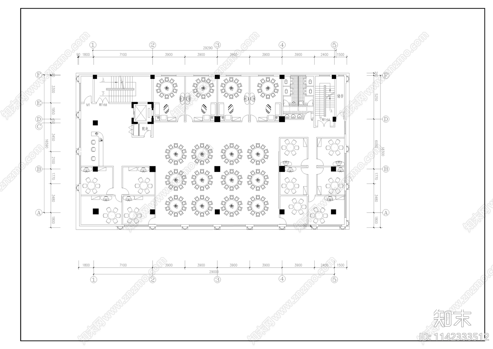 陈江宾馆室内装饰cad施工图下载【ID:1142333512】
