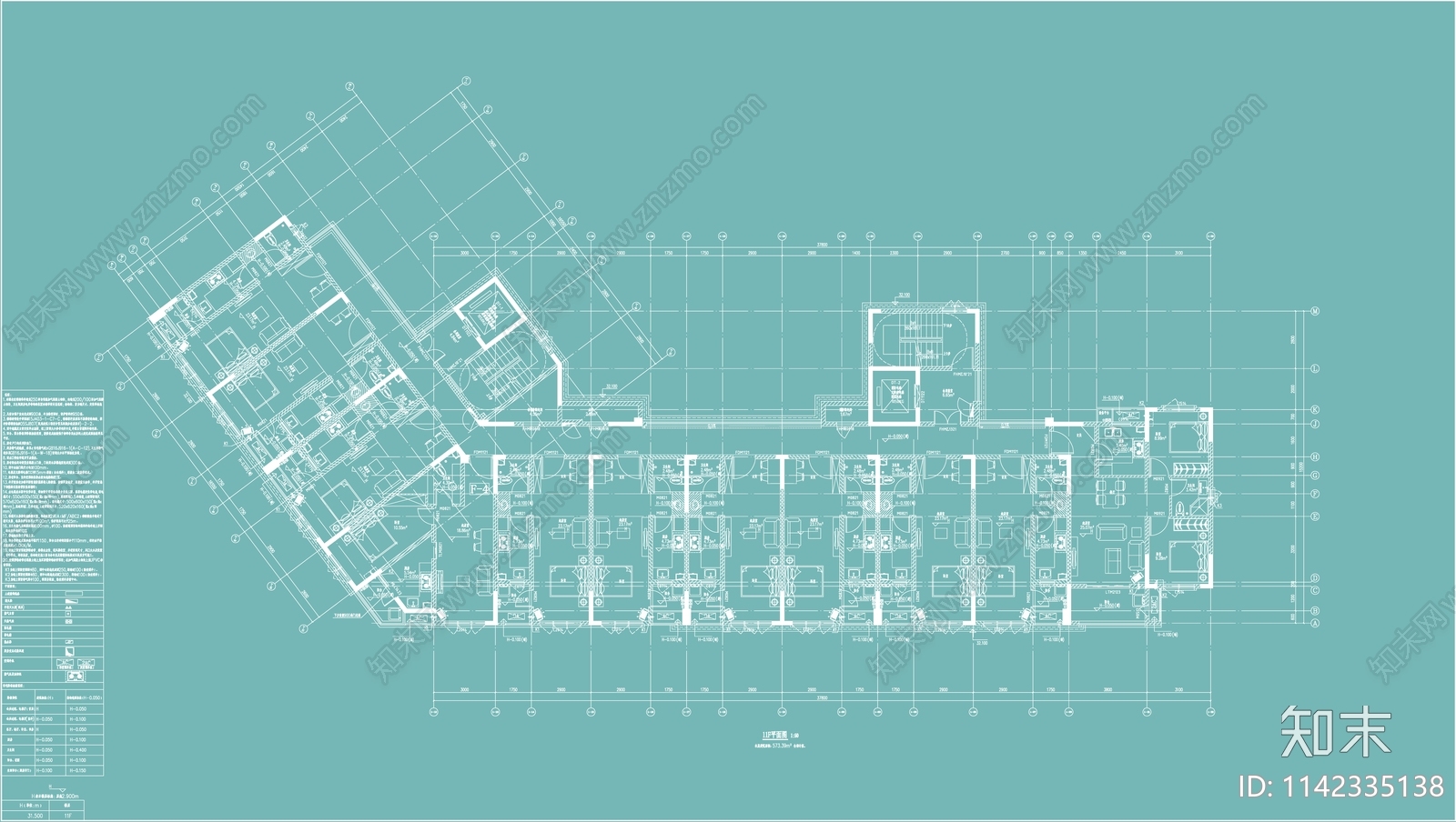 高层公寓建筑cad施工图下载【ID:1142335138】