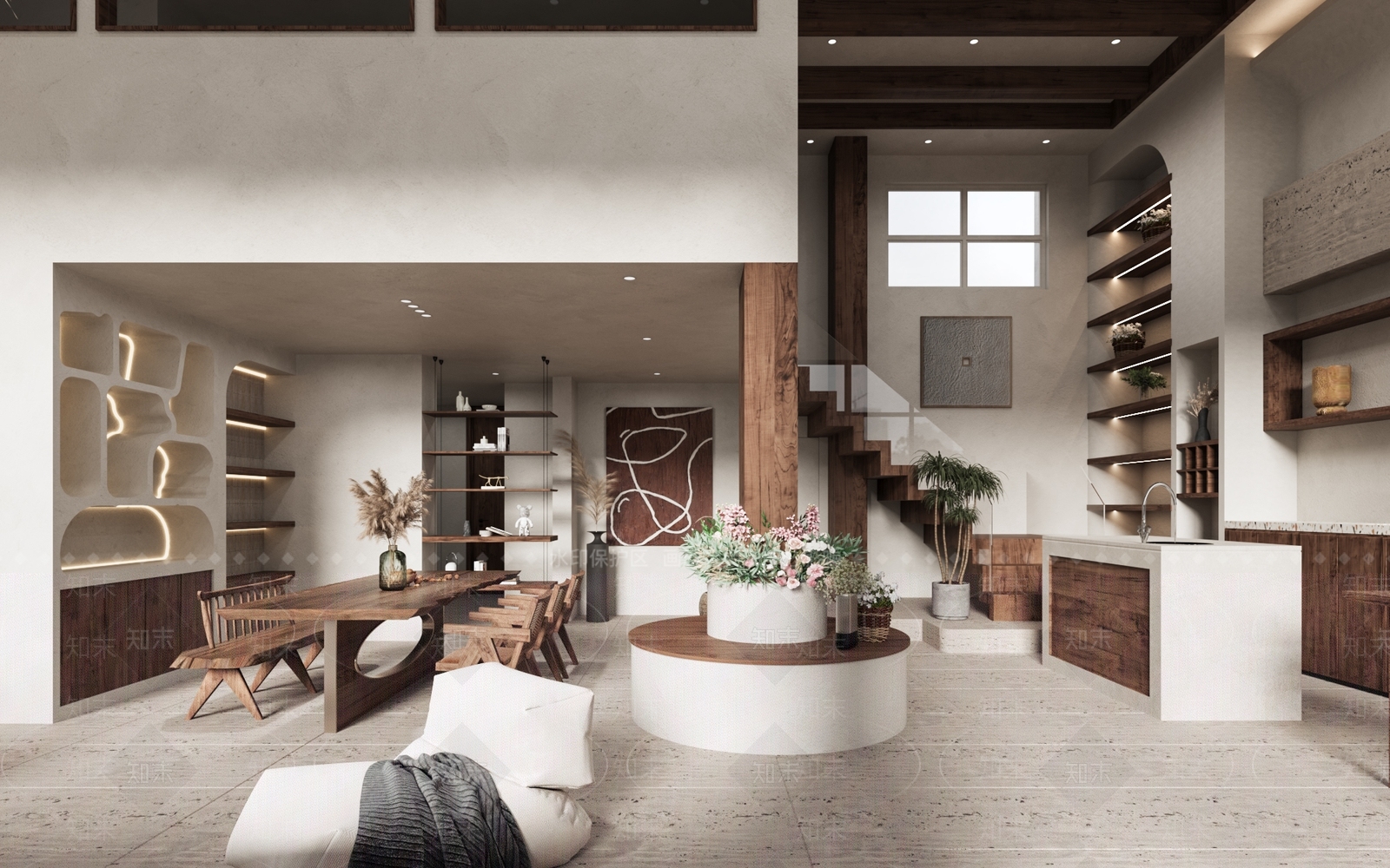 侘寂花店3D模型下载【ID:1142342037】