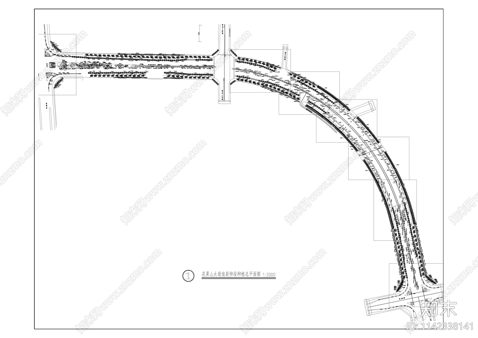150套道路绿化景观cad施工图下载【ID:1142338141】