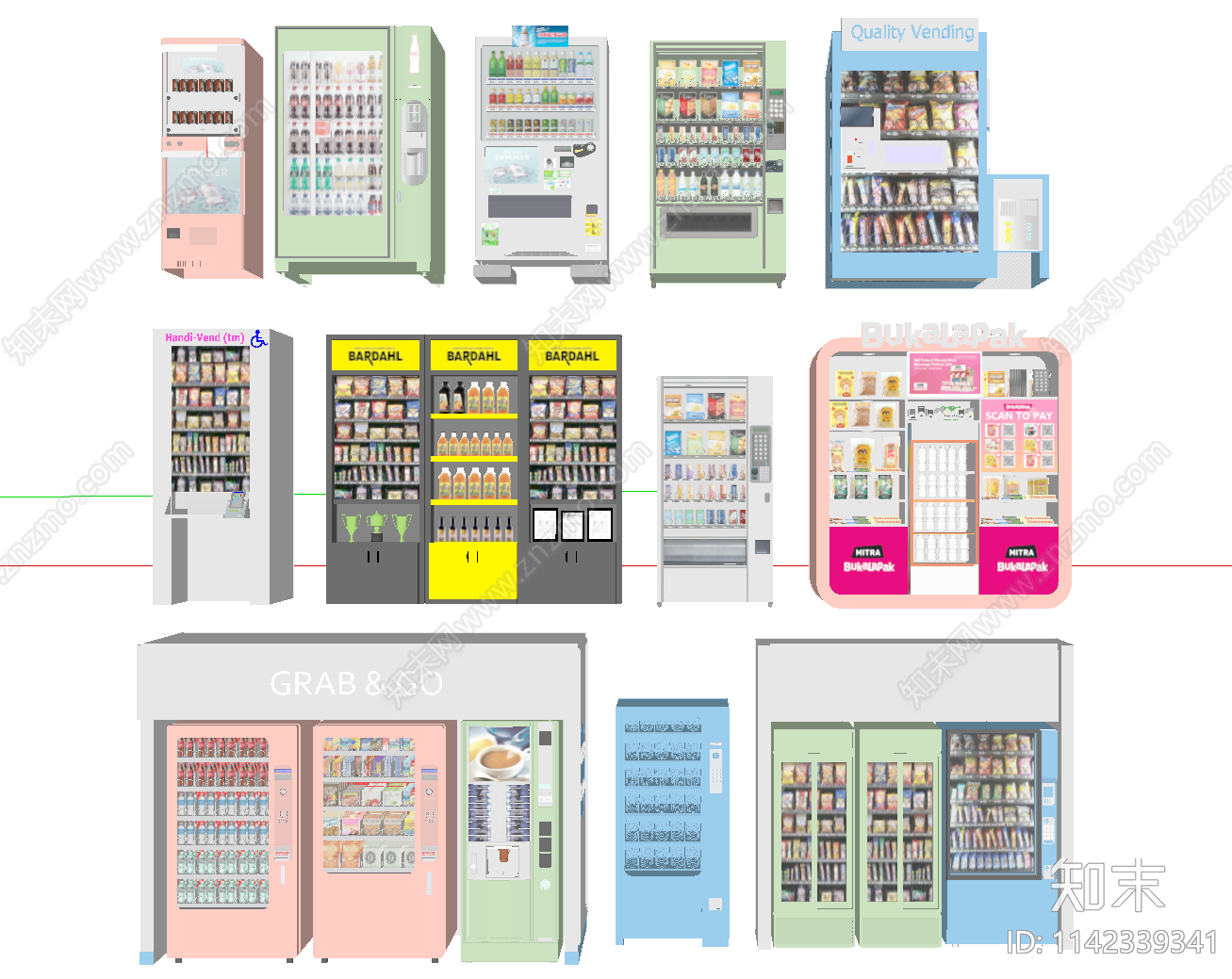 自动售卖机SU模型下载【ID:1142339341】