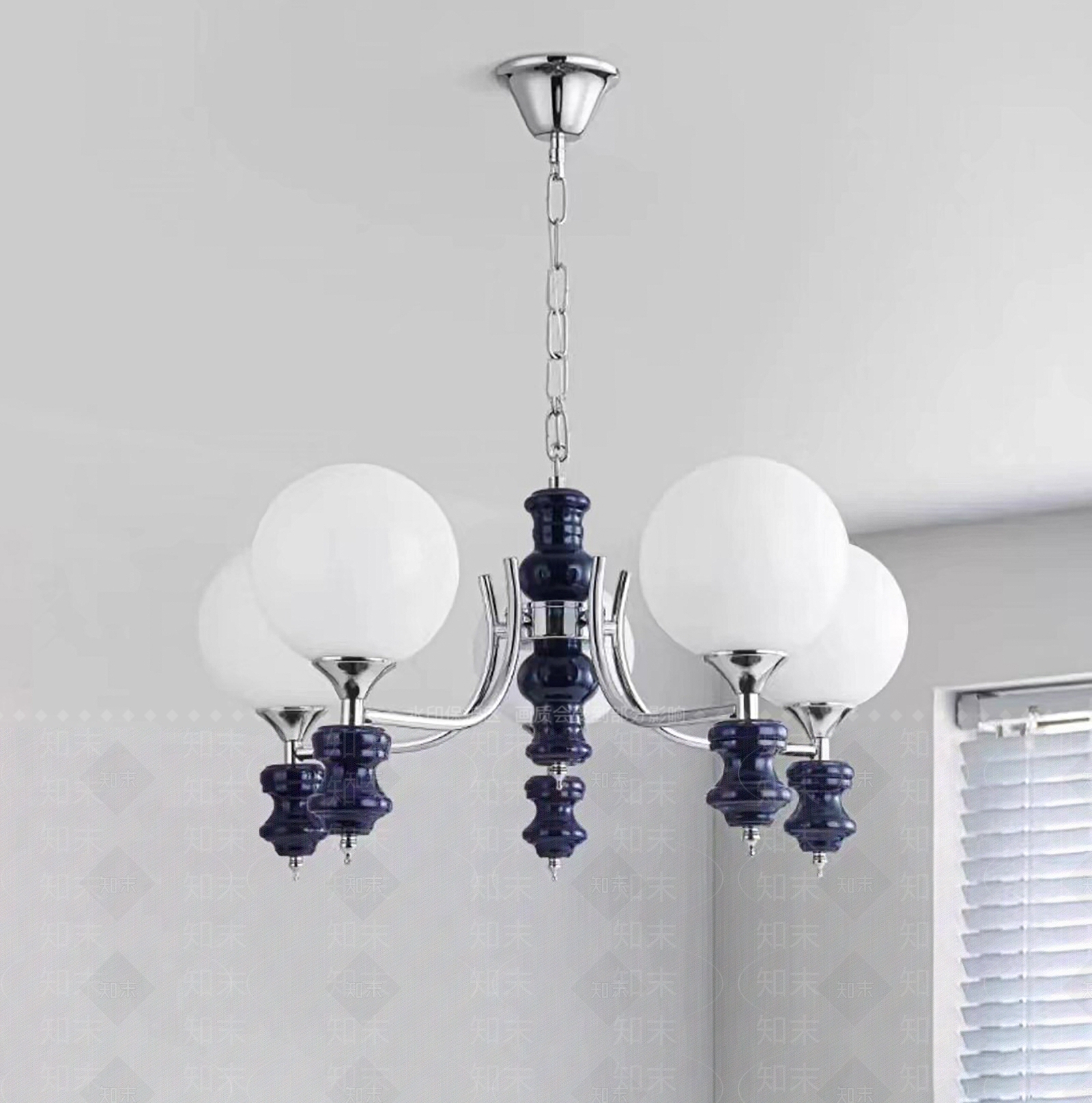 法式包豪斯魔豆吊灯SU模型下载【ID:1142341215】