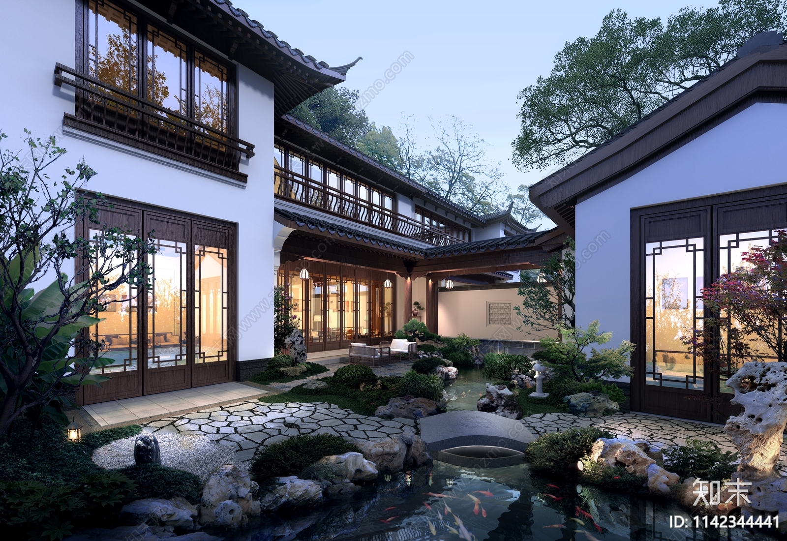 中式庭院景观施工图下载【ID:1142344441】