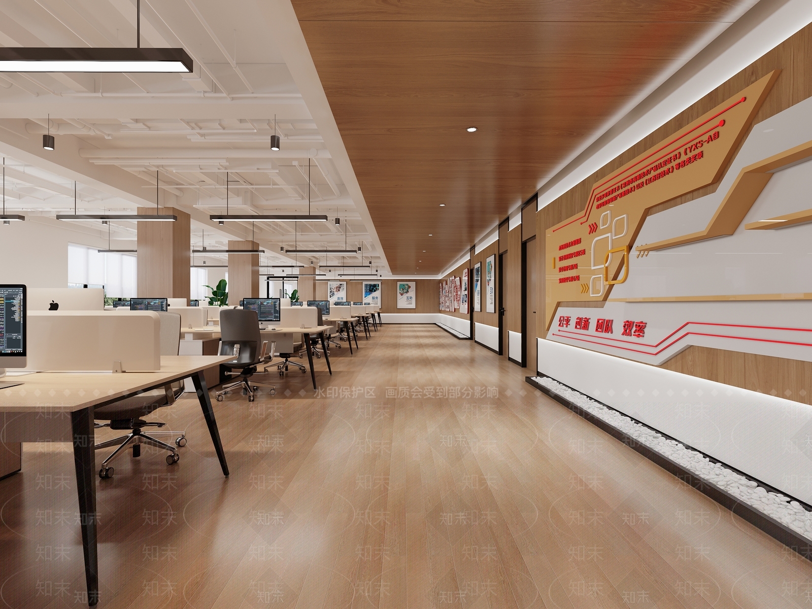 办公大厅3D模型下载【ID:1213948635】