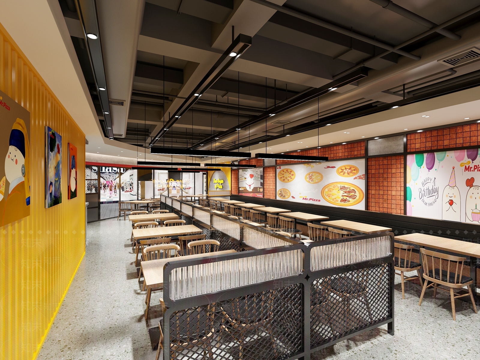 披萨餐厅店面3D模型下载【ID:1142352938】