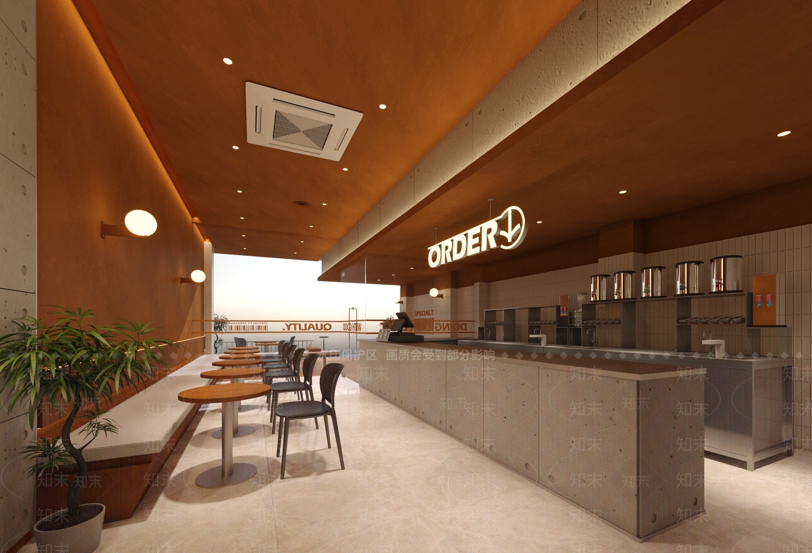 现代风格柠檬茶店3D模型下载【ID:1142353368】