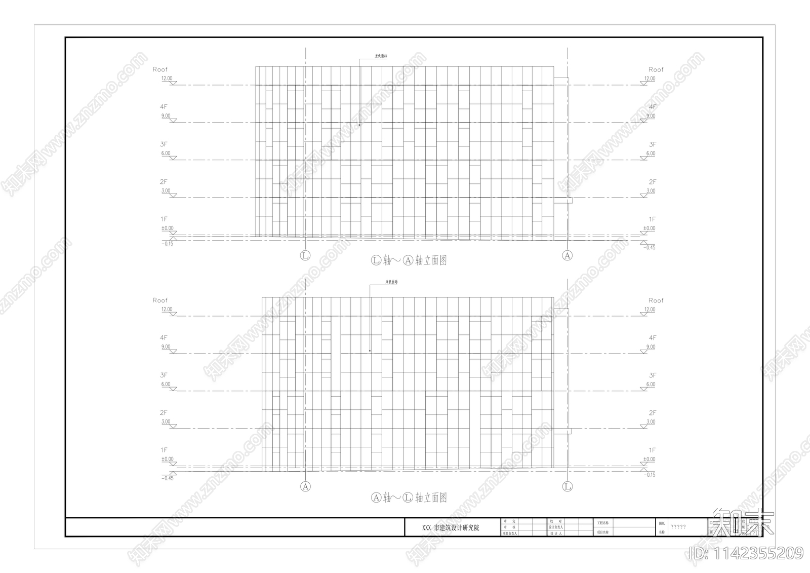 教工宿舍建筑cad施工图下载【ID:1142355209】