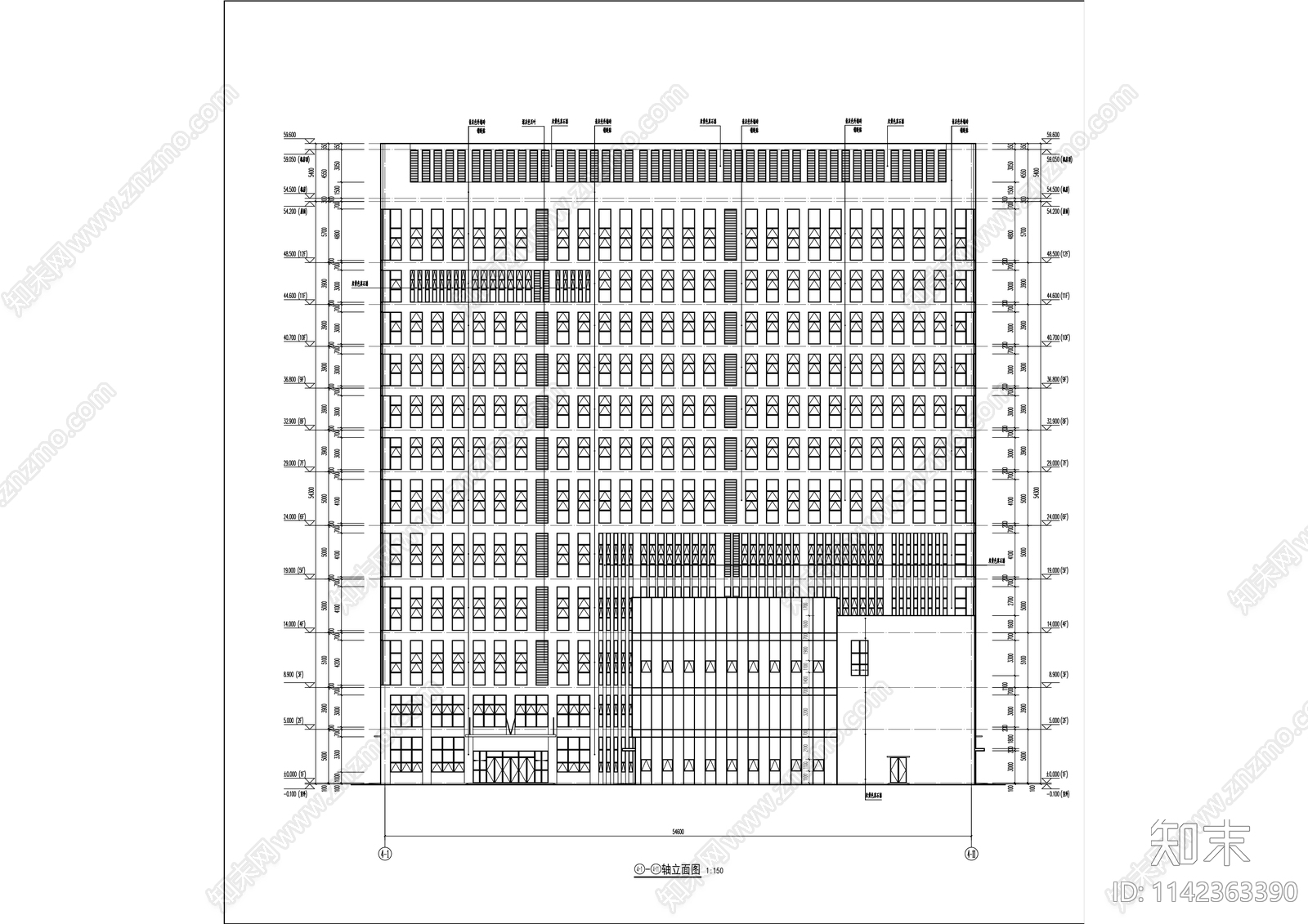 第二交通技工学校实训楼建筑施工图下载【ID:1142363390】