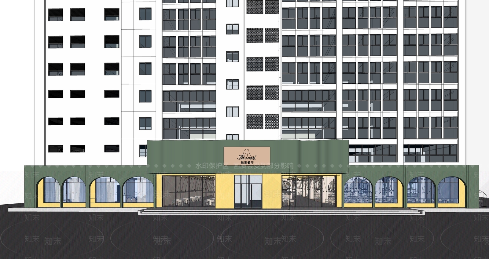 现代西餐厅SU模型下载【ID:1142364923】