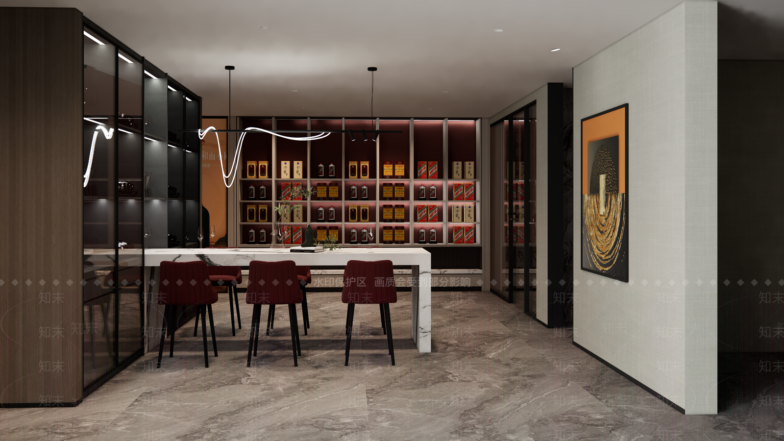 新中式烟酒店SU模型下载【ID:1142367230】