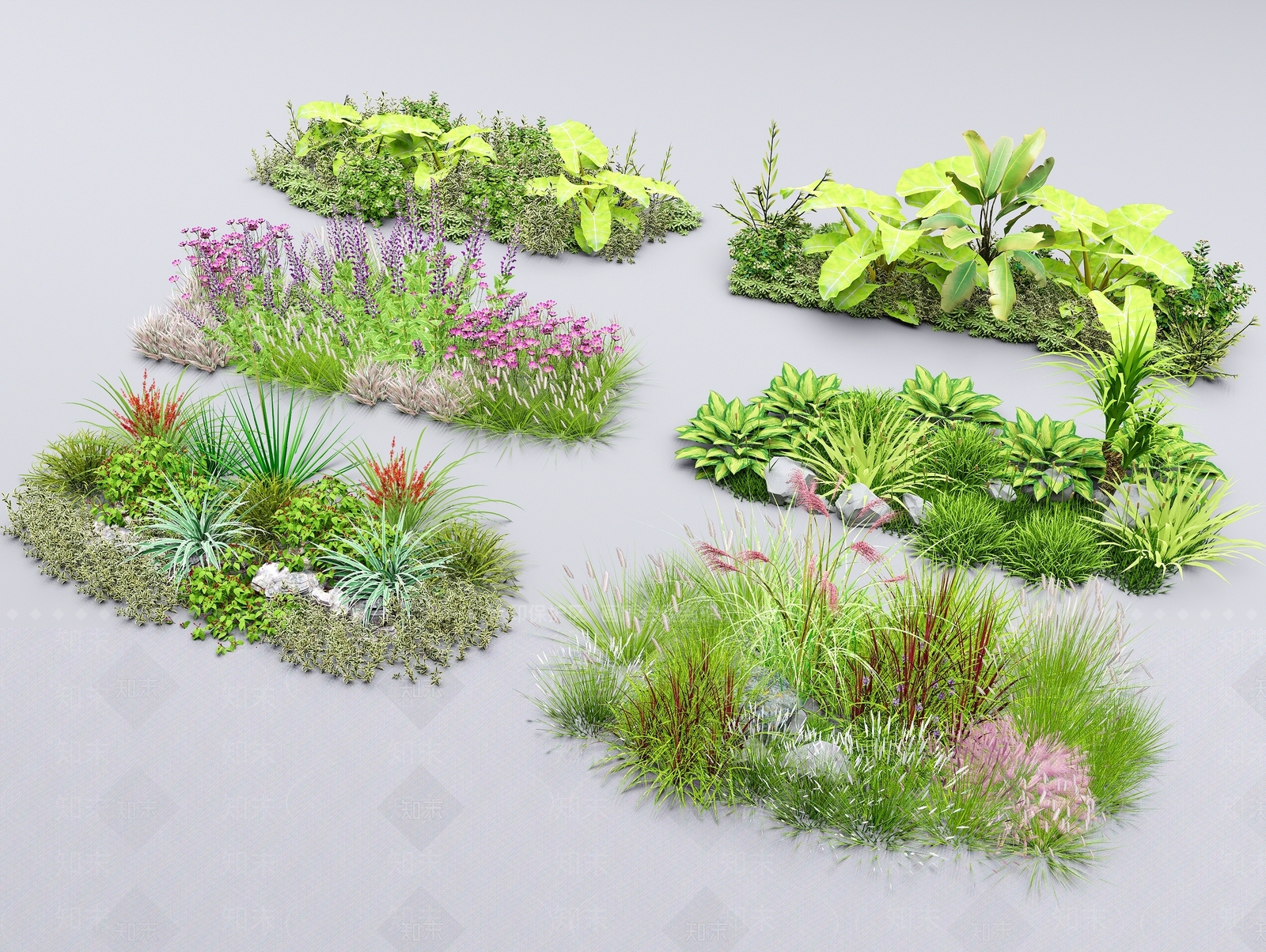 花草地被SU模型下载【ID:1142368063】