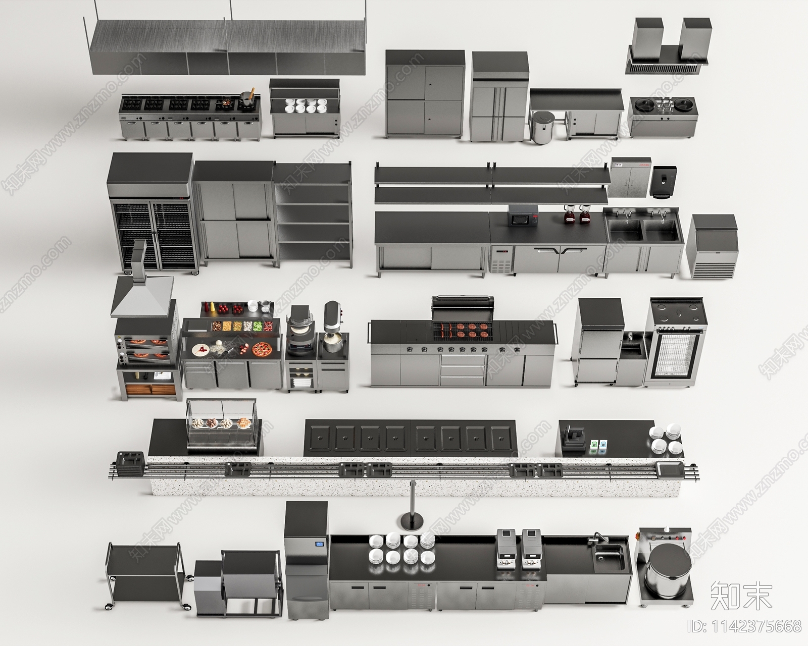 后厨设备SU模型下载【ID:1142375668】