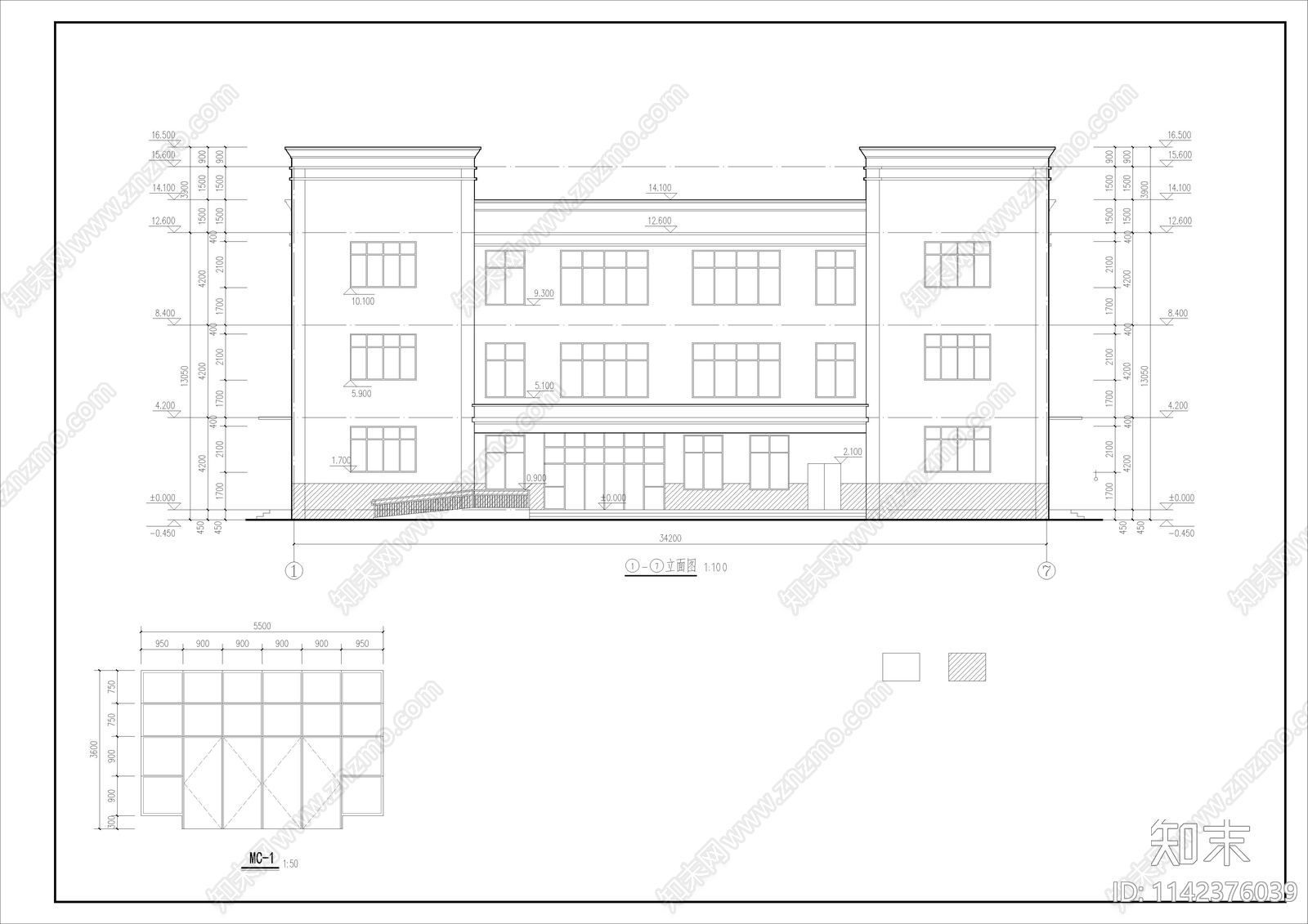 学校食堂建筑施工图下载【ID:1142376039】