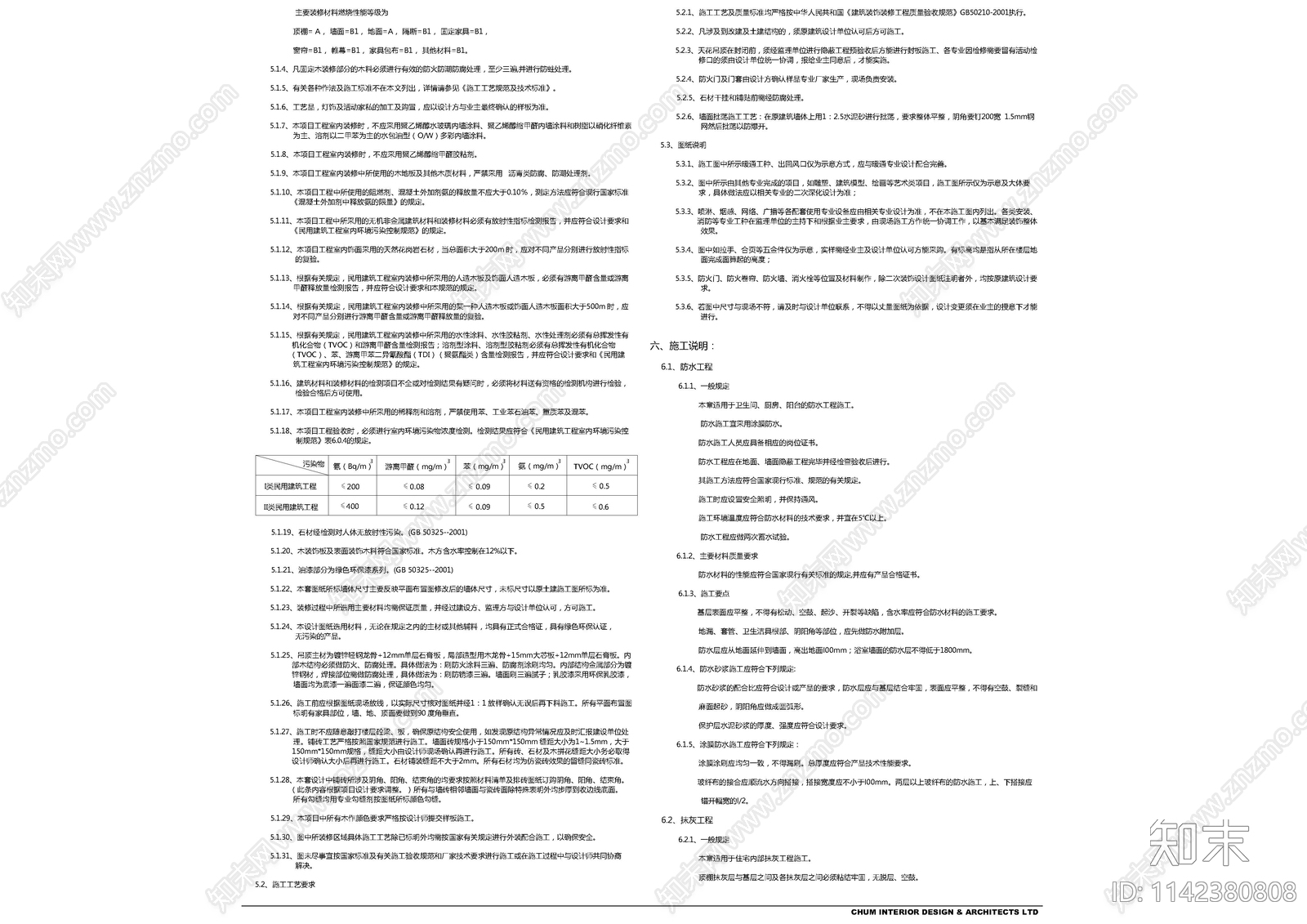 精装住宅目录设计说明材料表cad施工图下载【ID:1142380808】