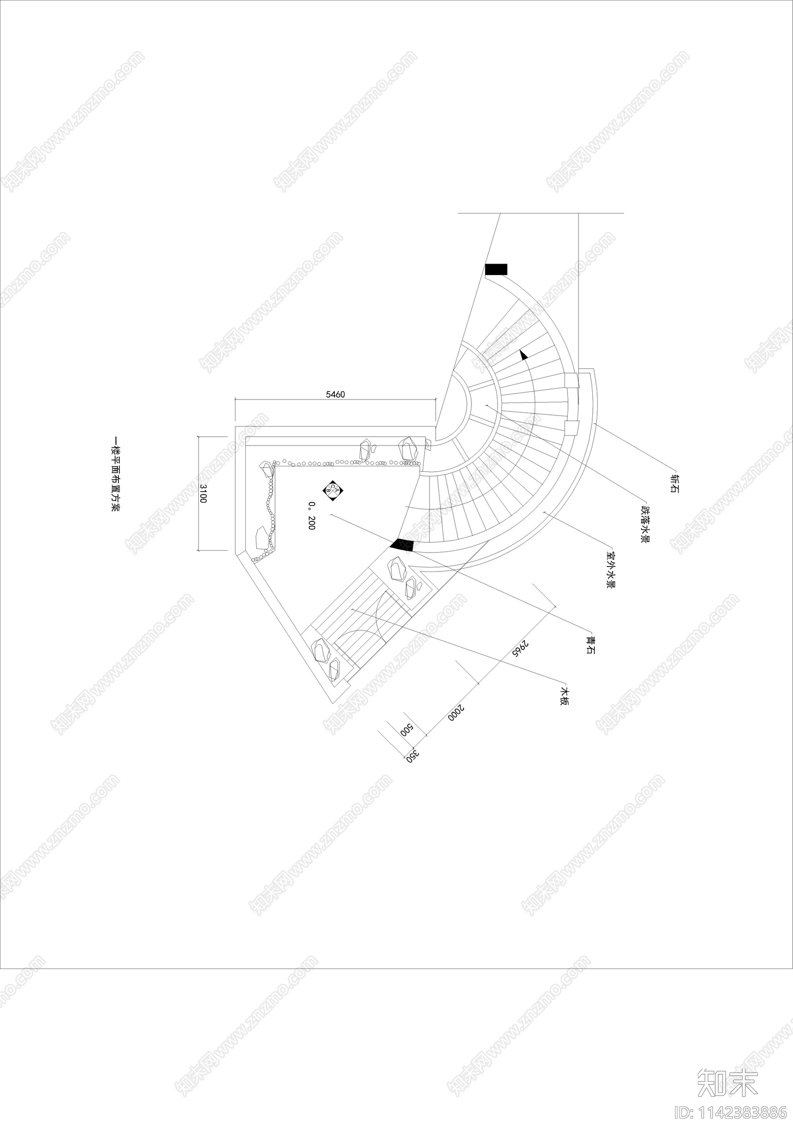 秀水茶楼室内装修cad施工图下载【ID:1142383886】