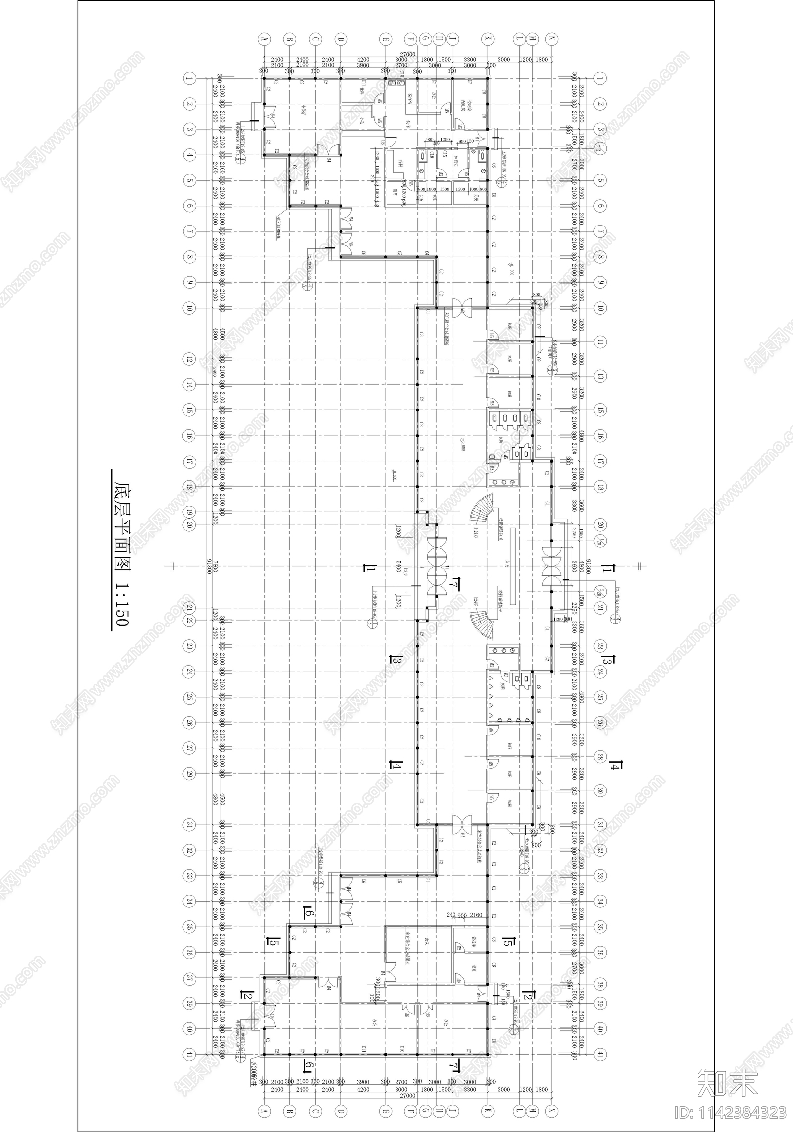 余杭茶馆建筑cad施工图下载【ID:1142384323】