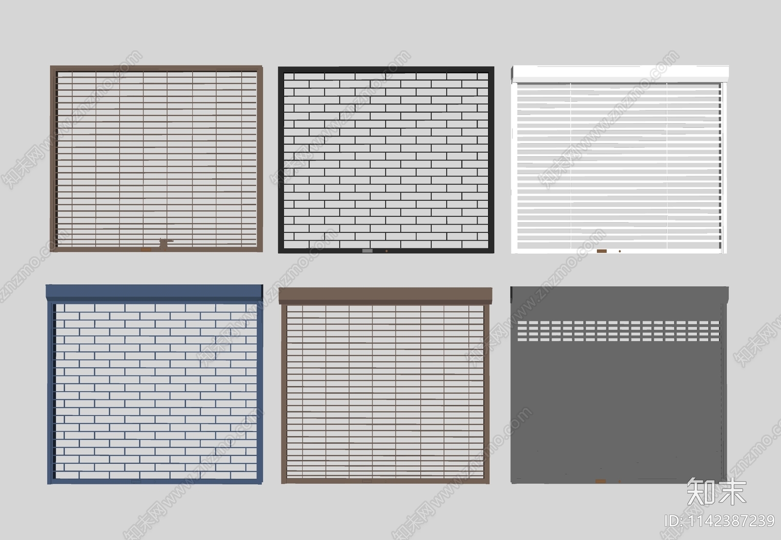 现代卷帘门SU模型下载【ID:1142387239】