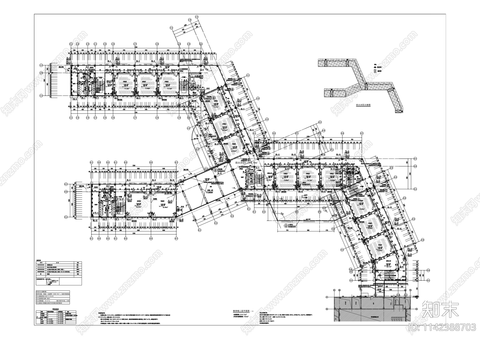 福宏小学建筑cad施工图下载【ID:1142388703】