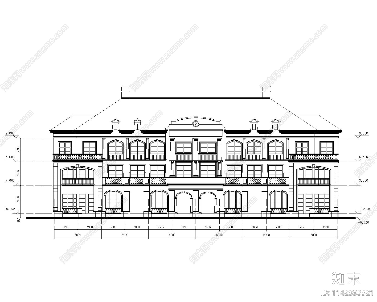 别墅花园洋房建筑施工图下载【ID:1142393321】