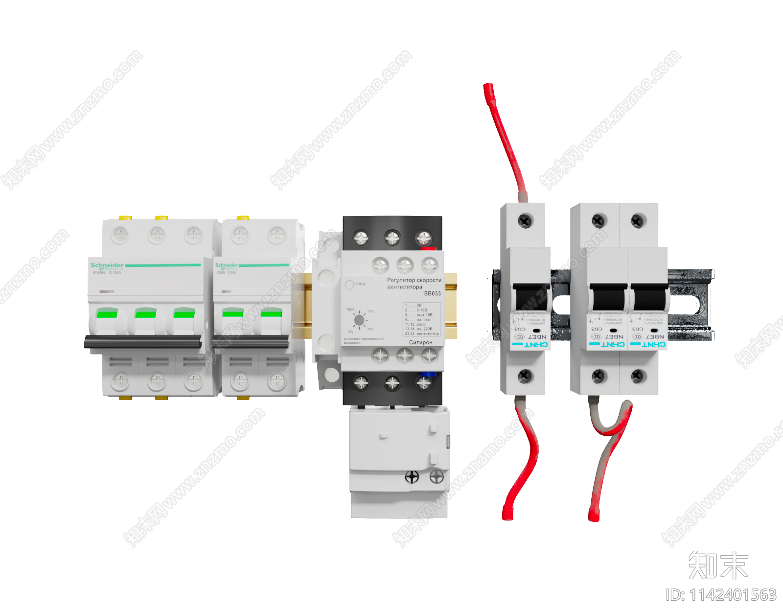 现代断路器SU模型下载【ID:1142401563】