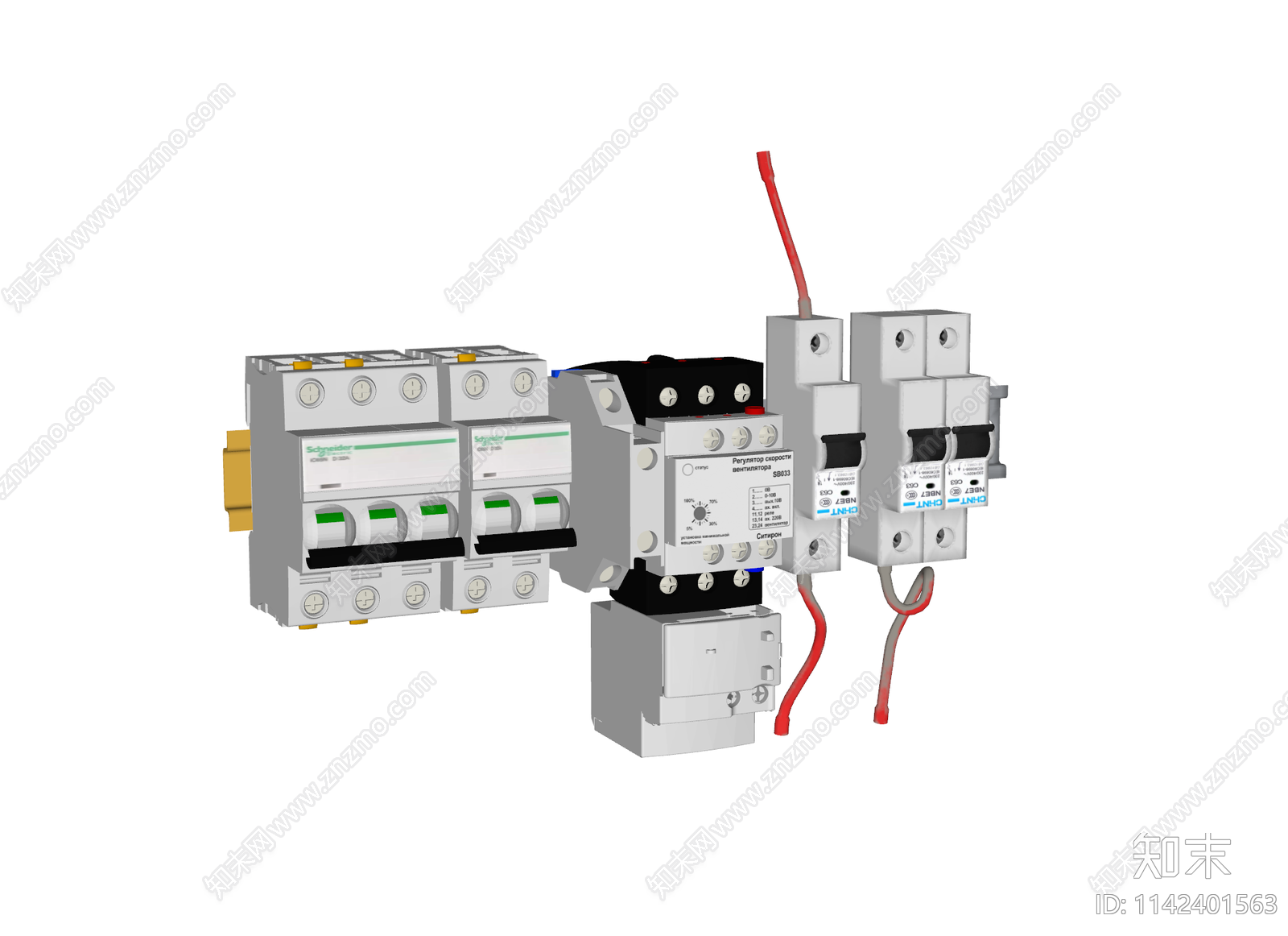 现代断路器SU模型下载【ID:1142401563】