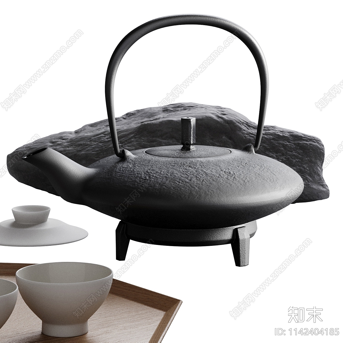 现代茶具3D模型下载【ID:1142404185】