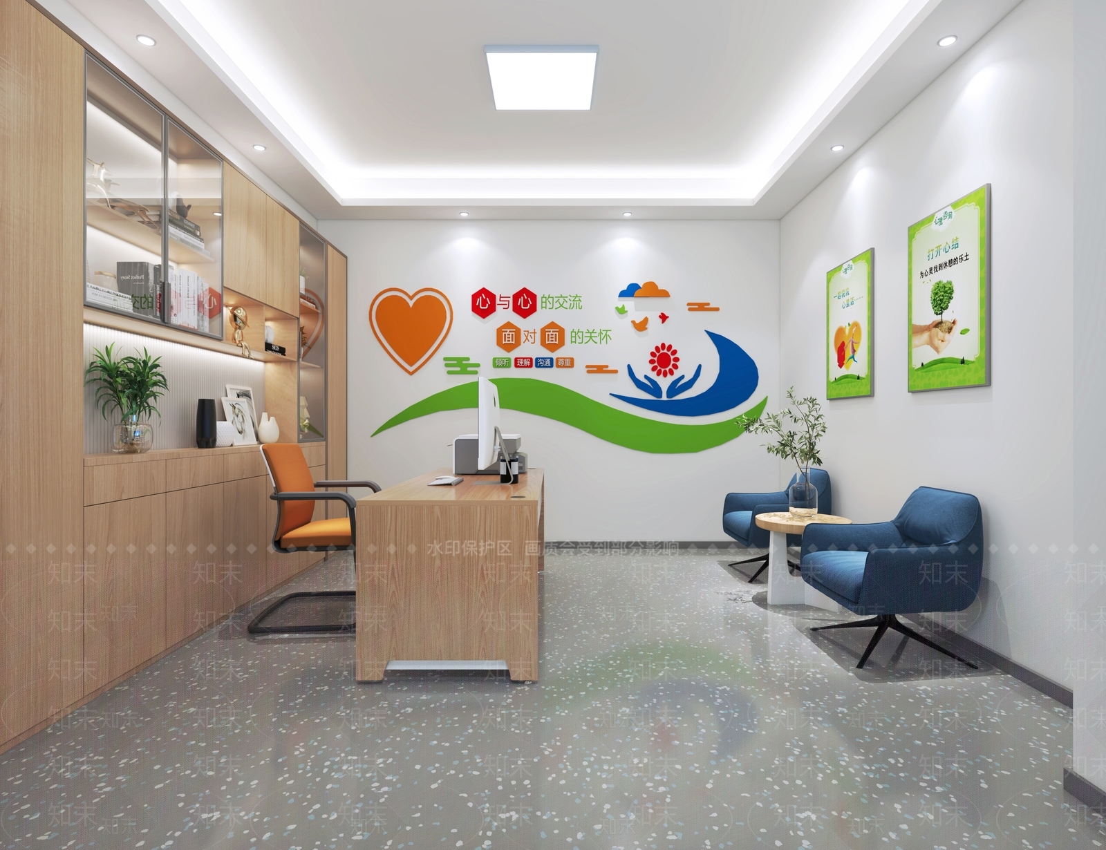 心里咨询室办公室3D模型下载【ID:1142406182】
