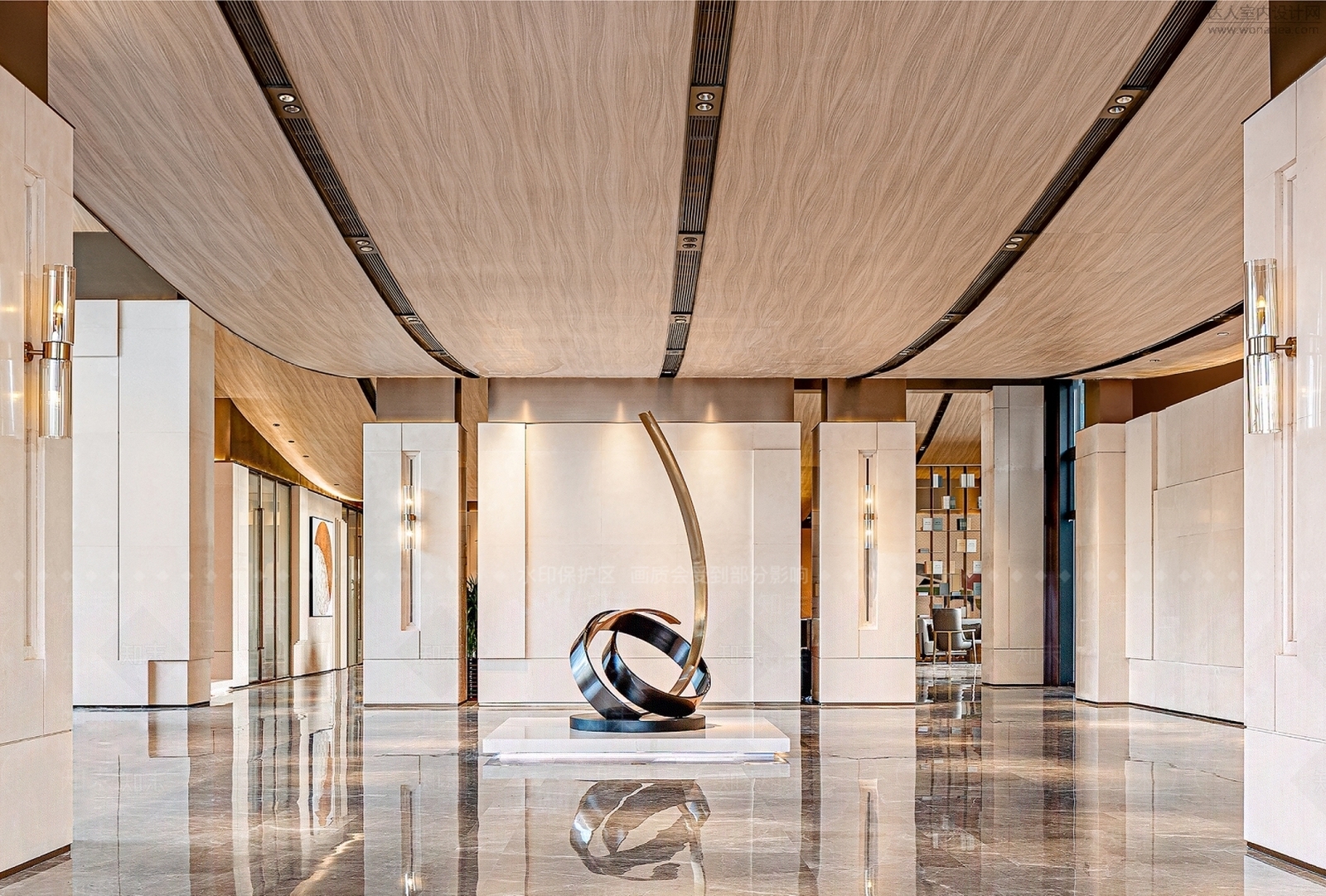 写字楼大堂3D模型下载【ID:1142406046】