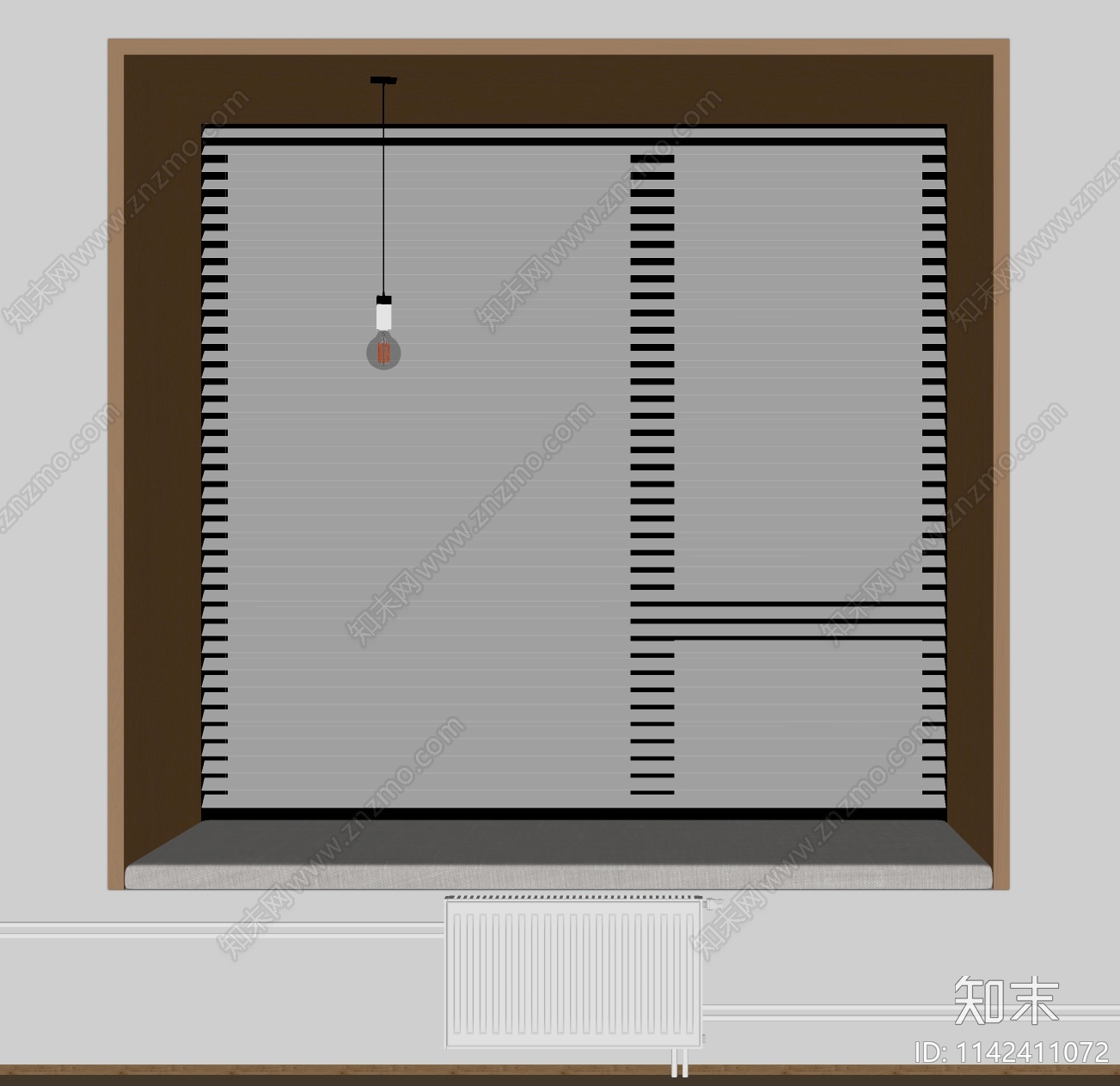 现代百叶帘SU模型下载【ID:1142411072】