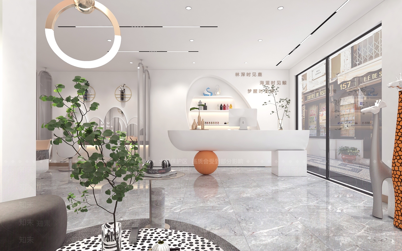现代美发店3D模型下载【ID:1142417502】