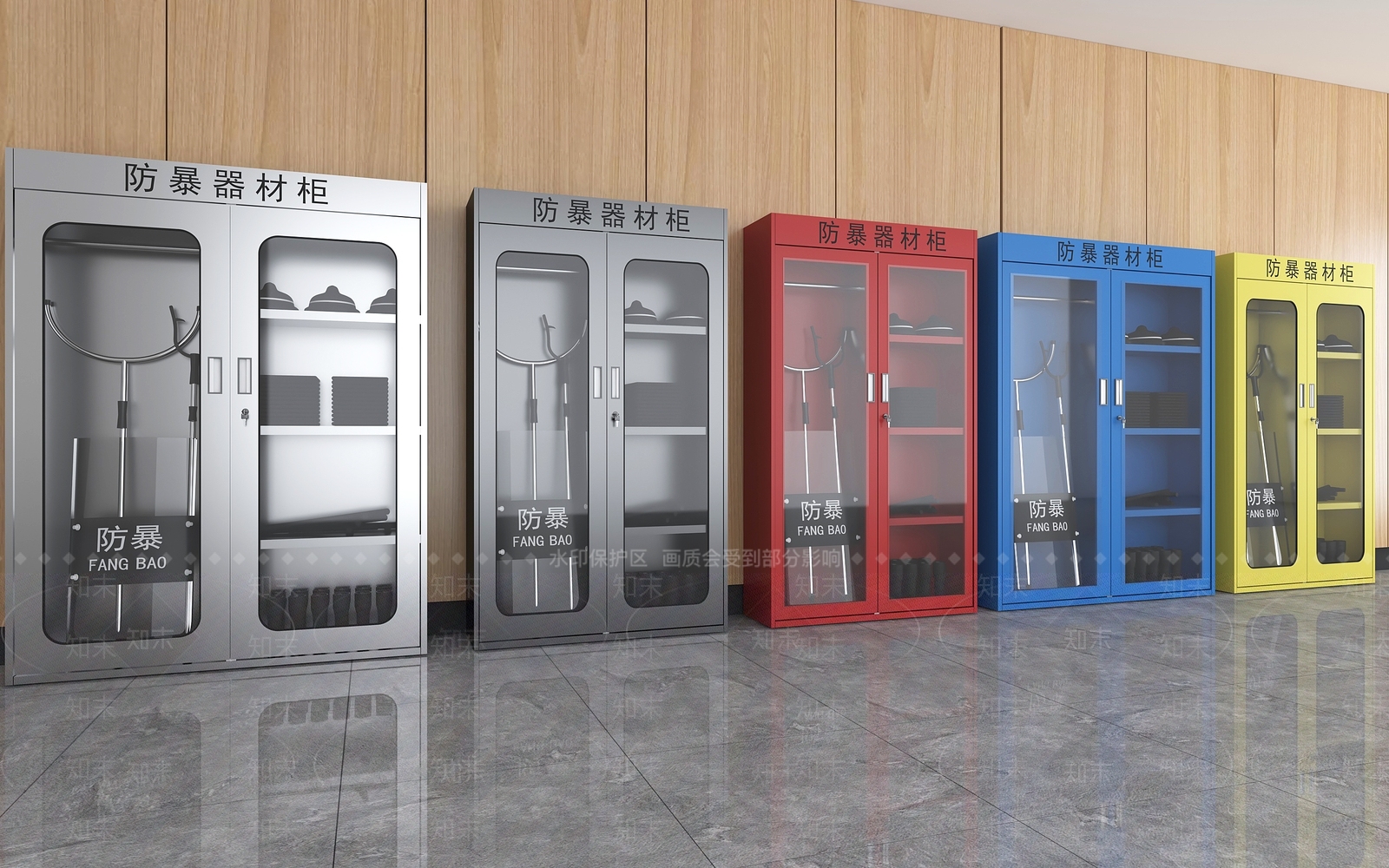 现代防暴器材柜3D模型下载【ID:1142419818】