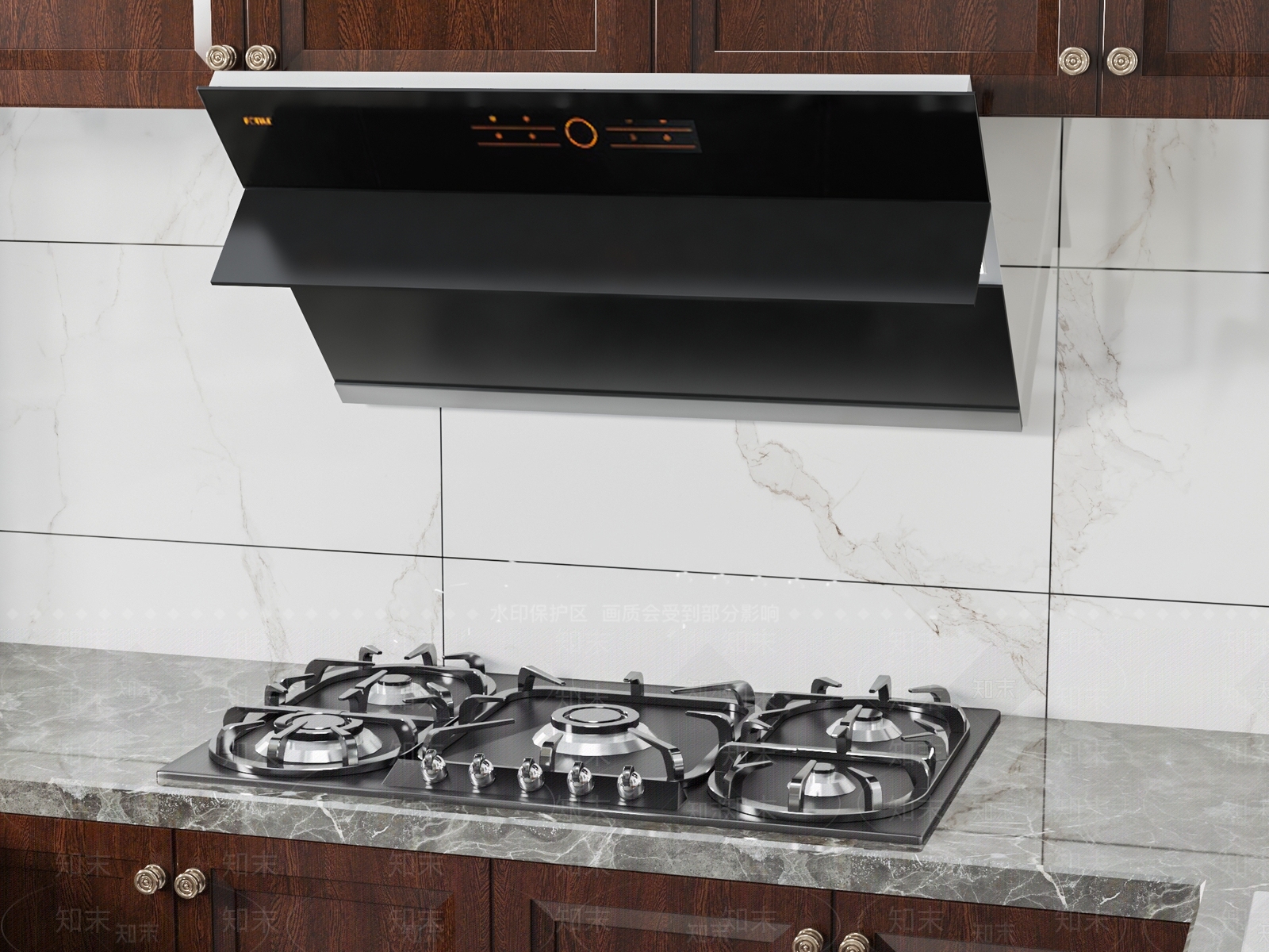 现代燃气灶3D模型下载【ID:1142419469】
