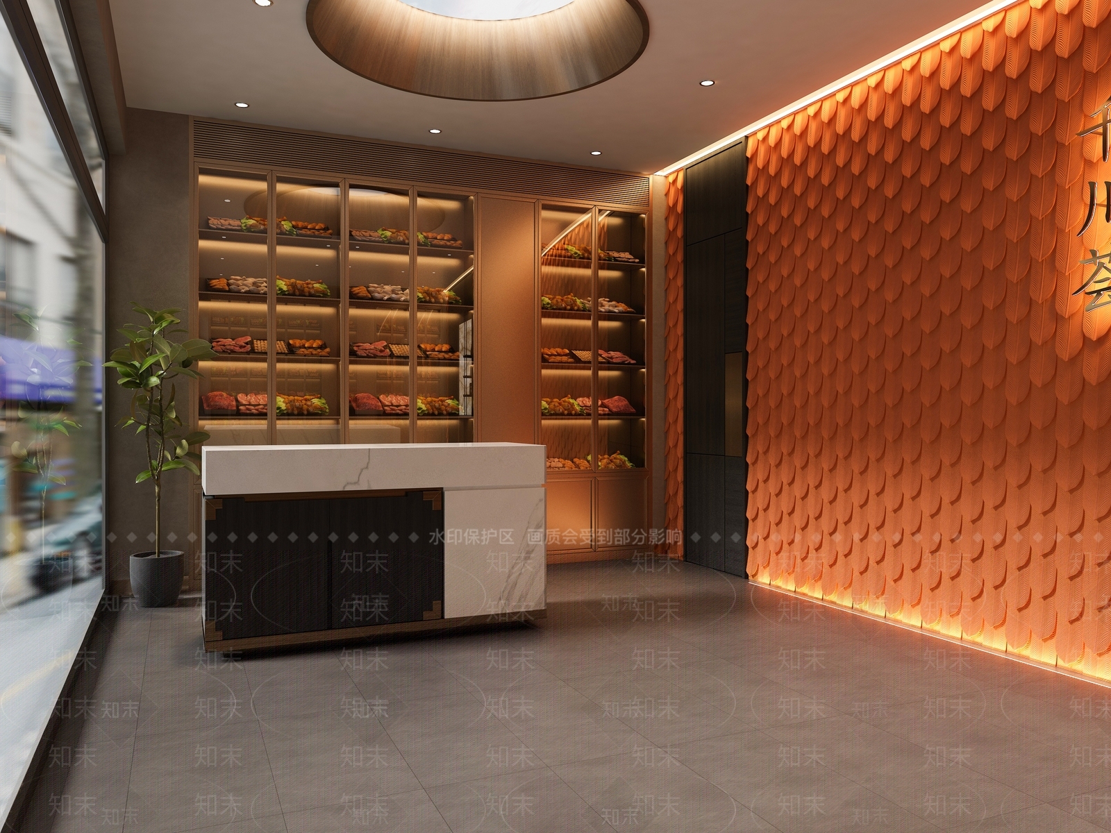 餐饮空间海鲜店3D模型下载【ID:1142429386】